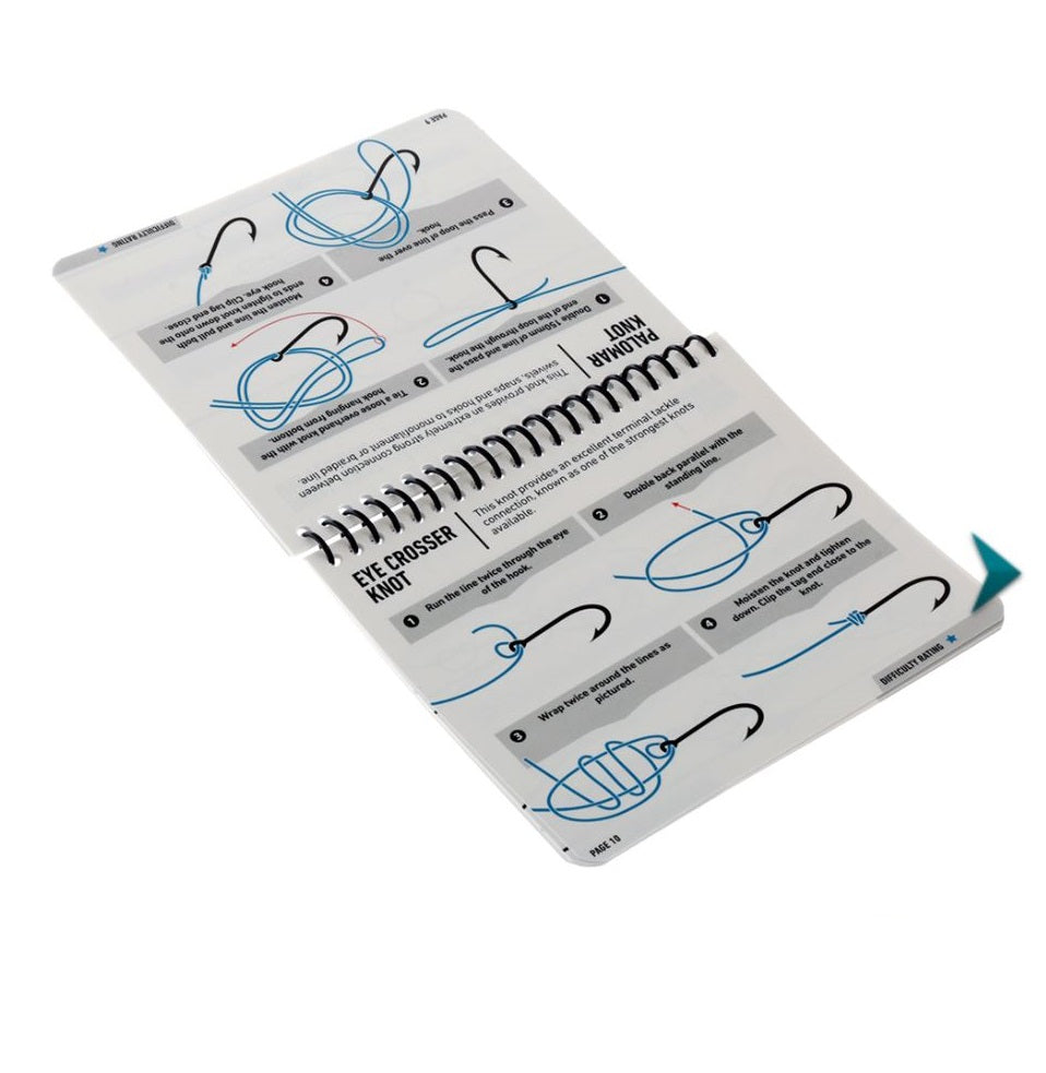 Anglers Mate Waterproof Fishing Knot Book MS4656 – Durable Knot Guide for Saltwater & Freshwater Fishing – Perfect for Boating, Kayaking, and Shore Fishing