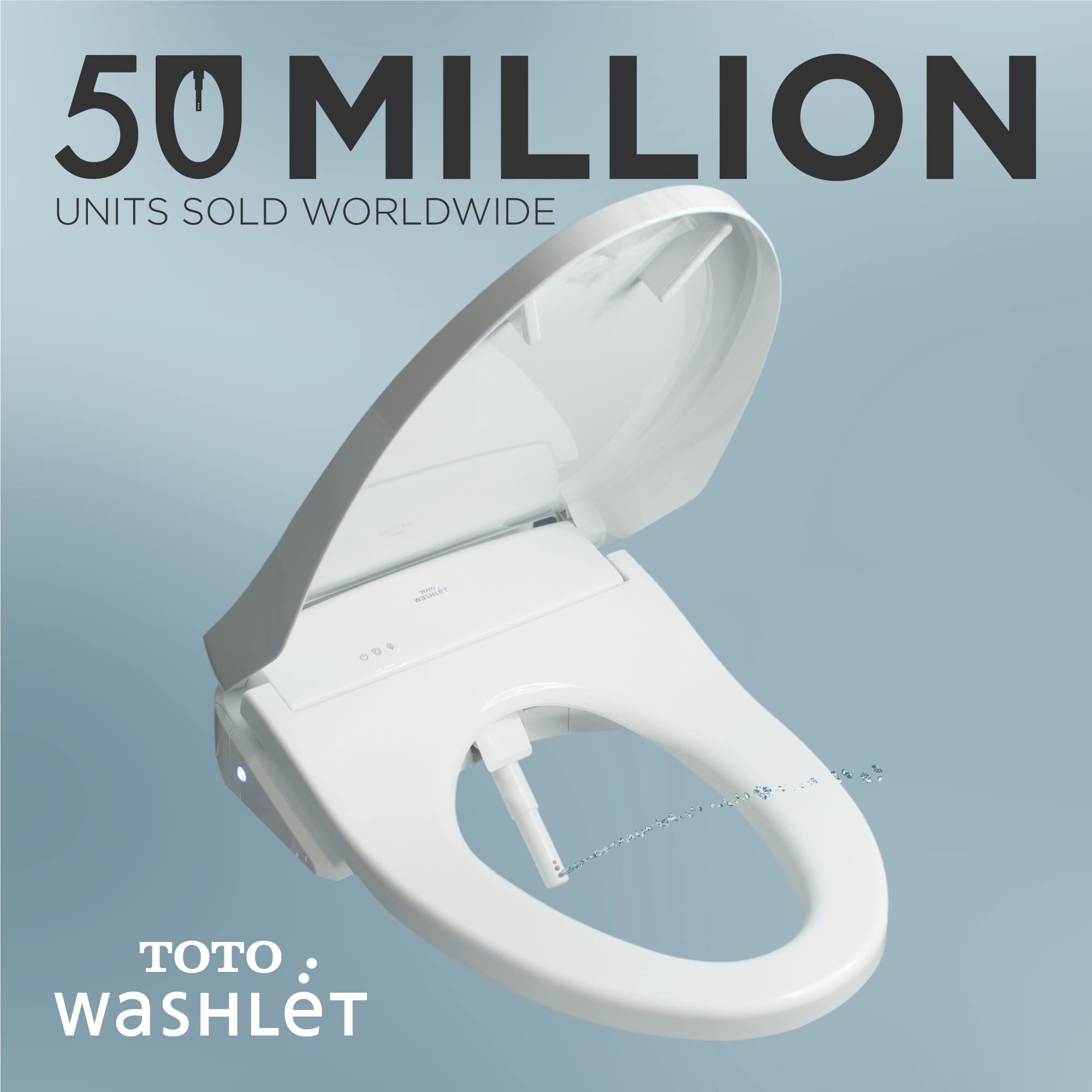 TOTO SW3073#01 WASHLET C2 Round Electronic Bidet Toilet Seat - Cotton White | Heated Seat, Warm Water Wash | Perfect for Modern Bathrooms & Smart Home Upgrades