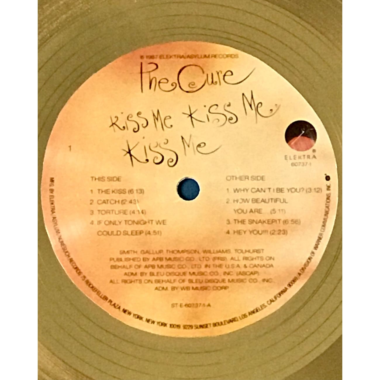 The Cure - Kiss Me, Kiss Me, Kiss Me (RIAA Certified Gold Album Award) - Perfect for Music Collectors & 80s Vinyl Enthusiasts