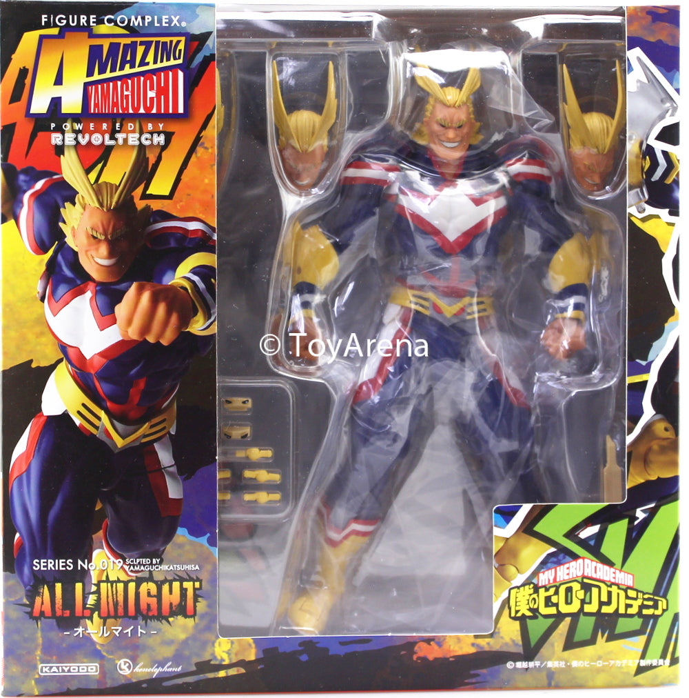 Amazing Yamaguchi Revoltech All Might Action Figure - My Hero Academia Anime Collectible for Display & Play