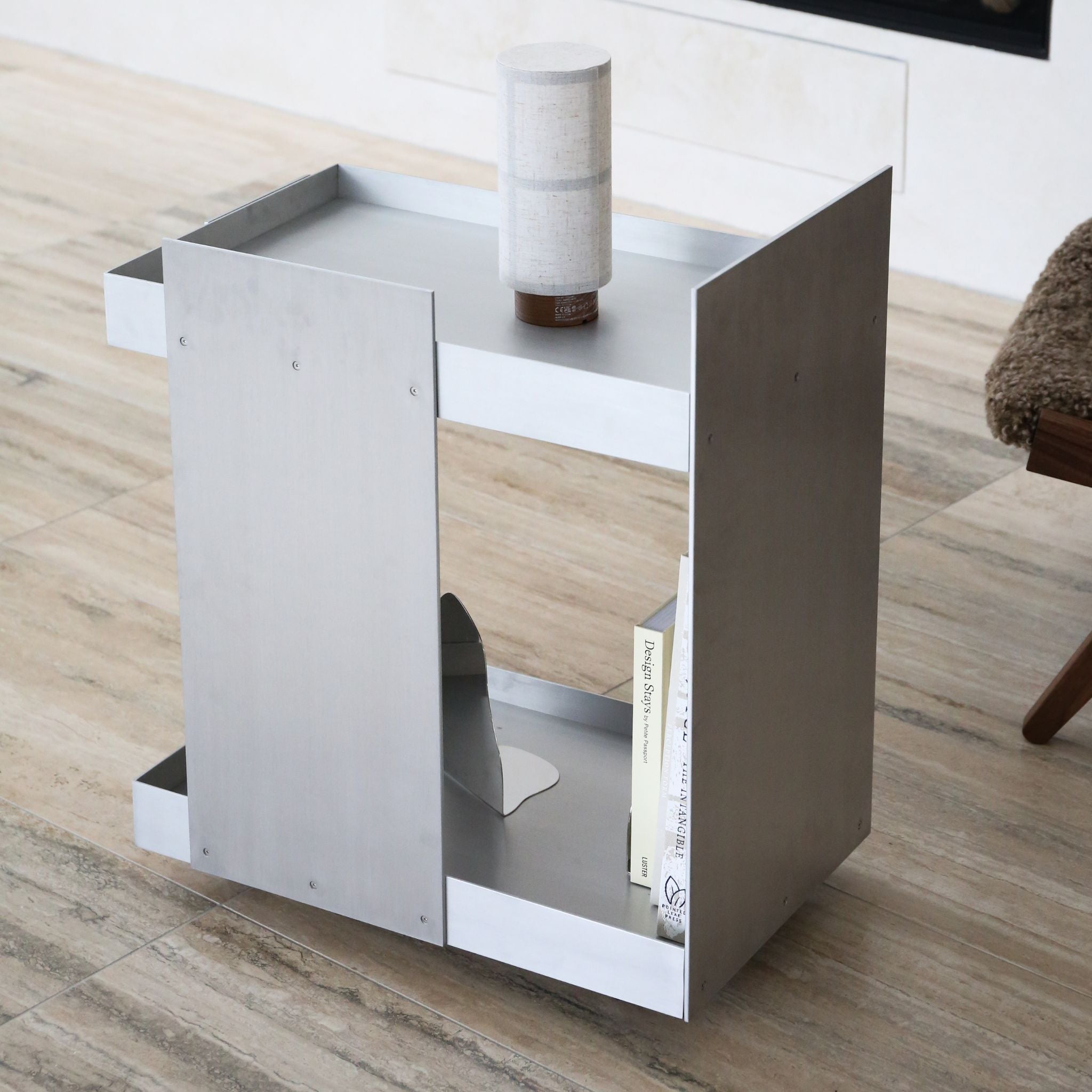 FERM LIVING Lager Trolley - Lightweight Aluminum Serving Cart with Wheels | Perfect for Home Bar, Outdoor Parties & Kitchen Storage