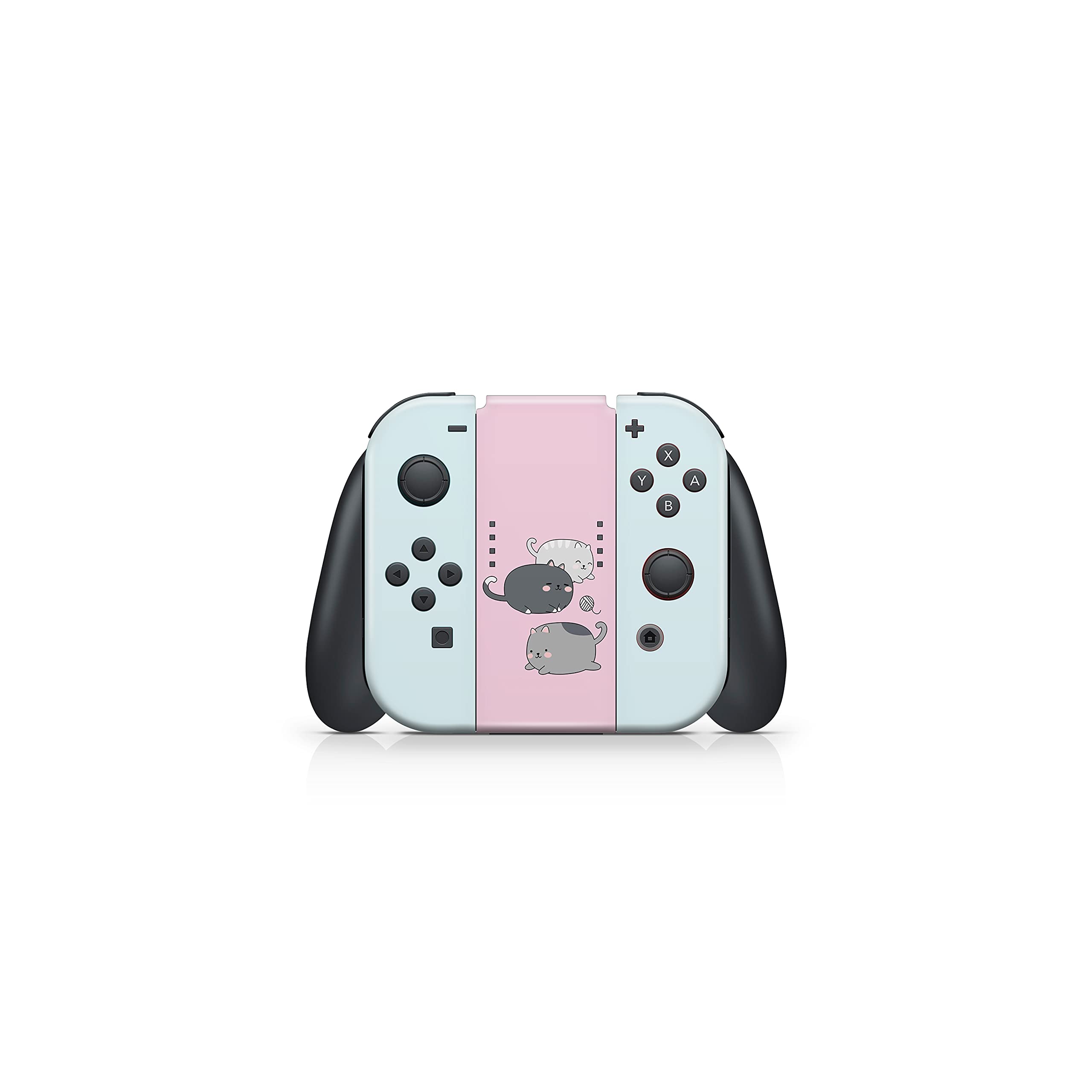 Premium 3M Vinyl Kawaii Cats Full Wrap Decal Skin for Nintendo Switch - Cute Protective Cover with Adhesive Stickers | Perfect for Gaming, Travel & Home Decor