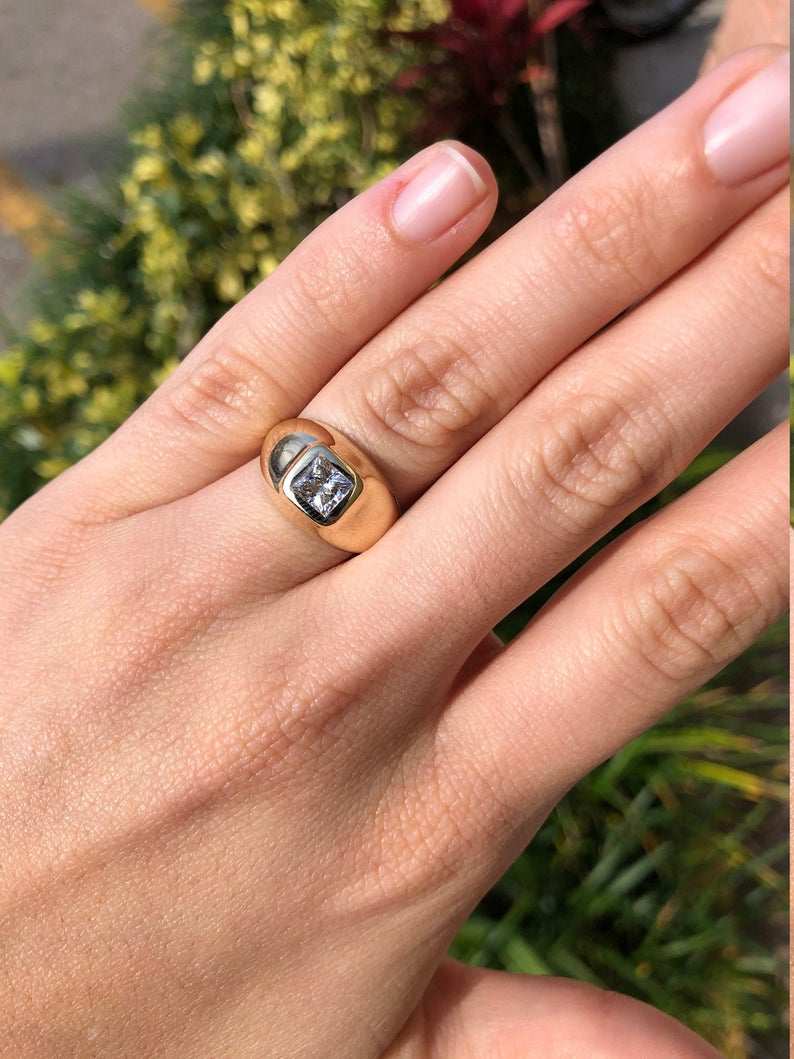1.08ct Princess Cut G Color Diamond Solitaire Ring in 14K White Gold - Perfect for Engagement, Wedding & Anniversary Gifts