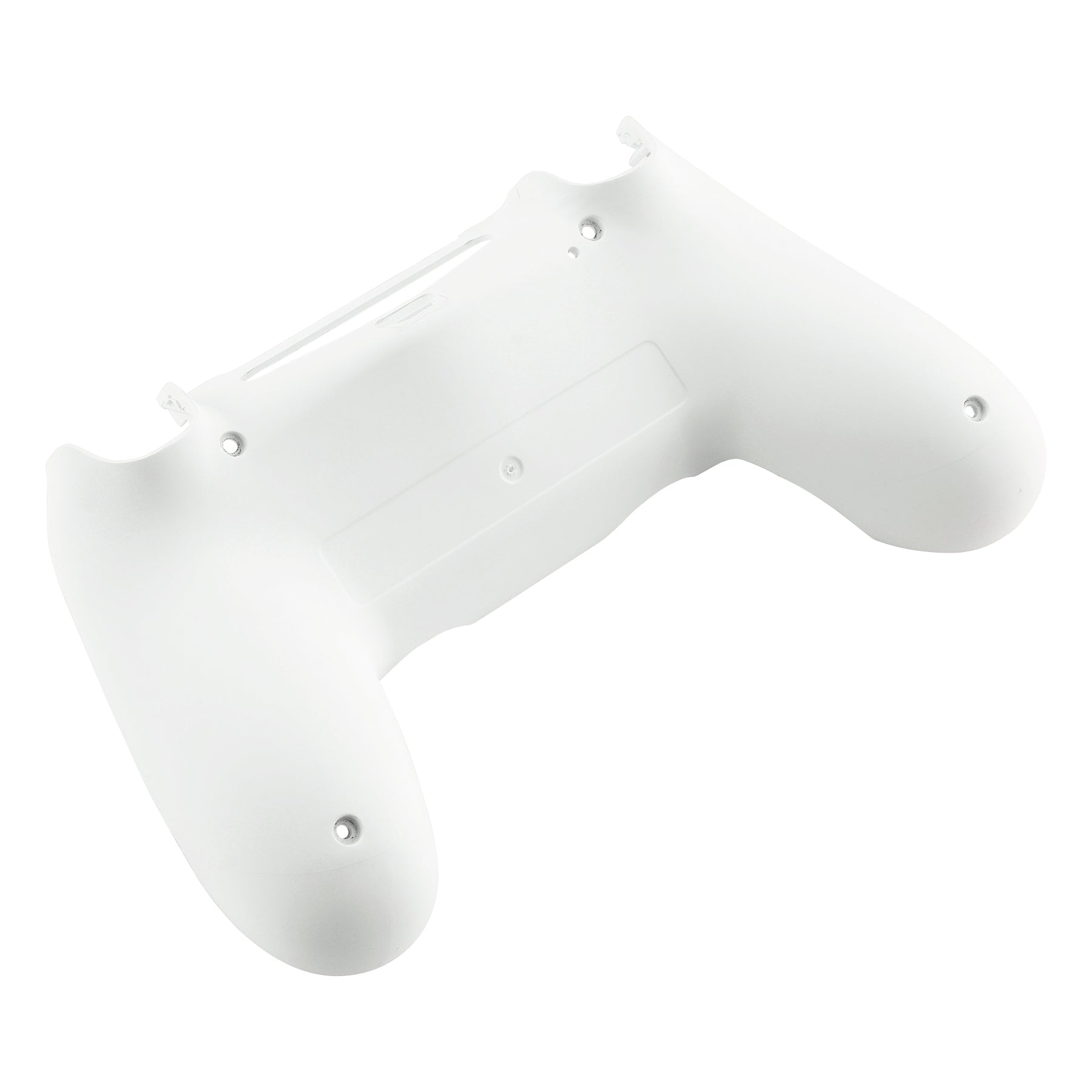 ExtremeRate White PS4 Controller Shell Replacement - Compatible with PS4 Slim Pro Controller Models JDM-040, JDM-050 & JDM-055 (SP4BP08) | Durable Back Housing Case Cover for Enhanced Gaming Performance | Perfect for DIY Repairs & Controller Customization