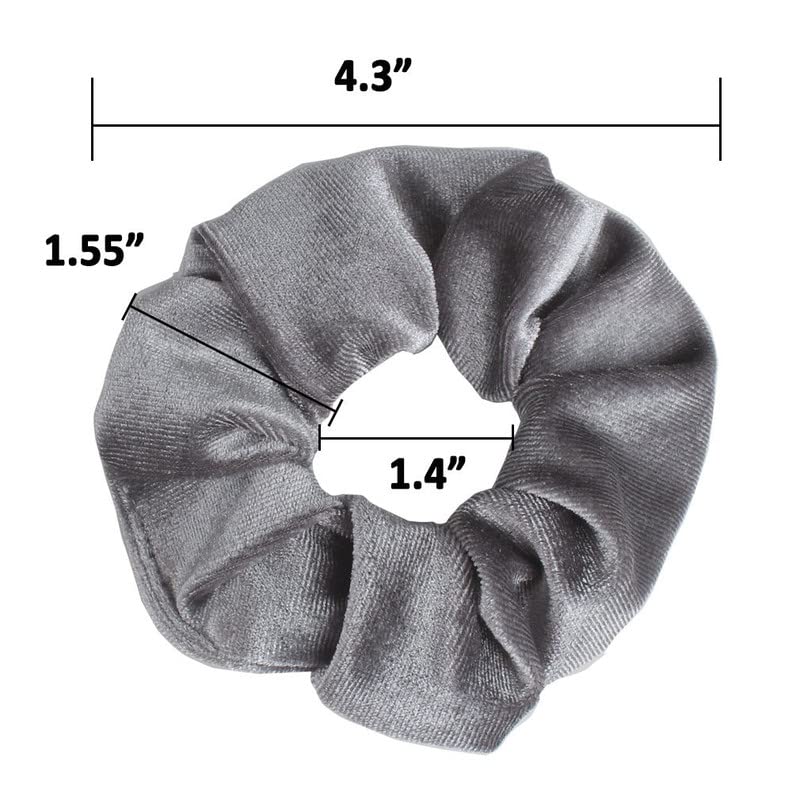 Staila 10 Pack Velvet Scrunchies Hair Ties - Soft & Elegant Hair Elastics for Women & Girls (10 Colors) - Perfect for School, Work, Gym & Everyday Hairstyles