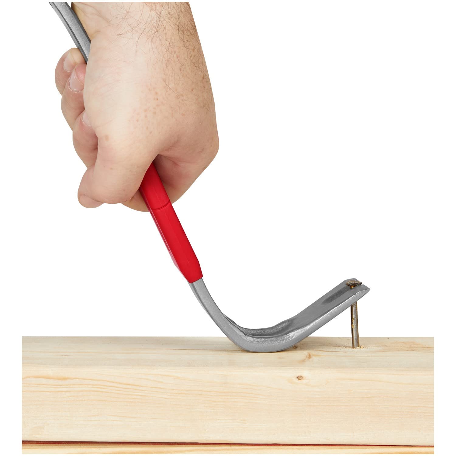 Milwaukee 12-Inch Shock Shield Bar Pry Tool (48-22-9034) - Heavy-Duty Demolition & Construction Pry Bar for Remodeling, Flooring, and Woodworking Projects