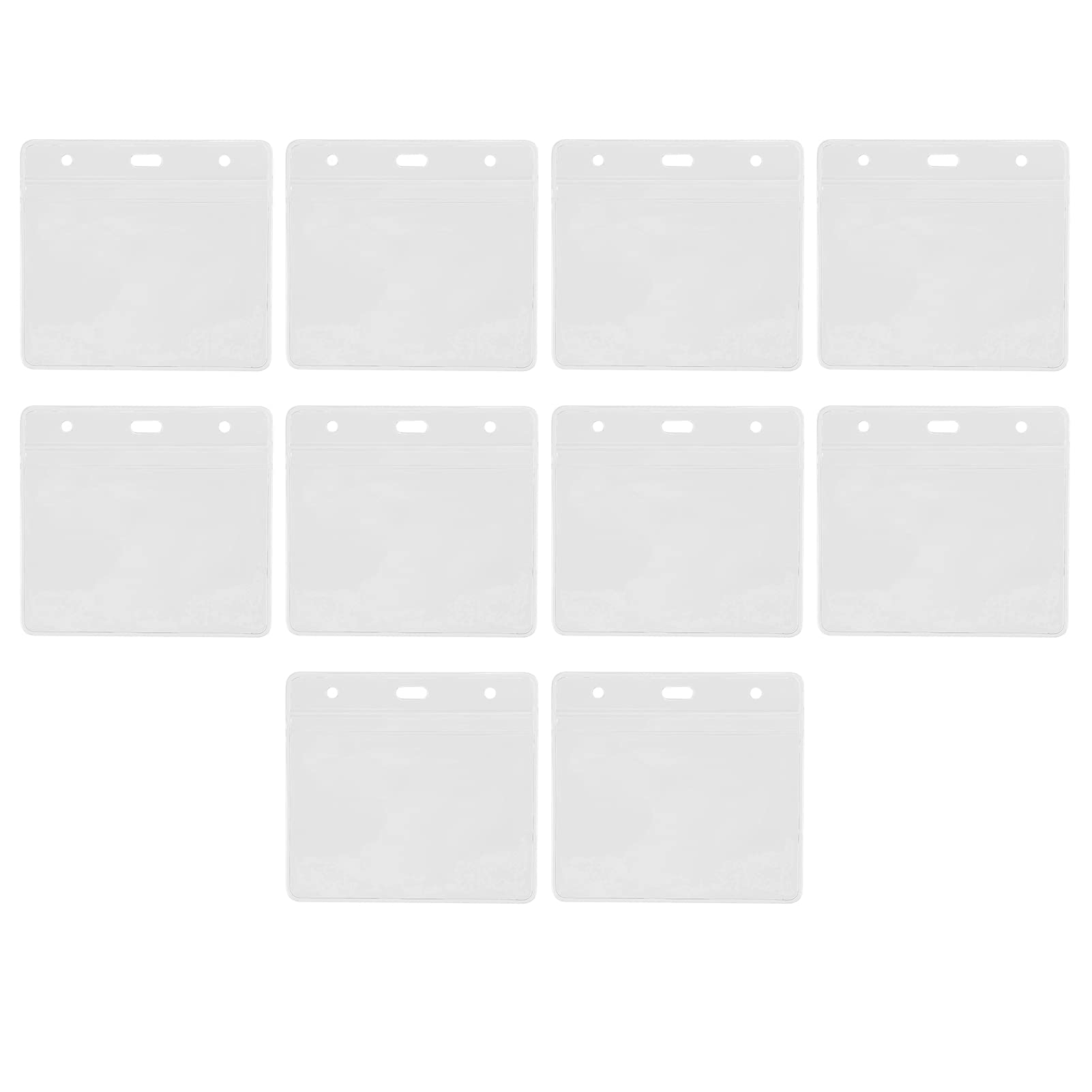 Durable Plastic Card Protector - 10PCS Transparent Card Holders for Work ID, Credit Cards & Business Cards | Perfect for Office, Wallet Organization & Card Collecting