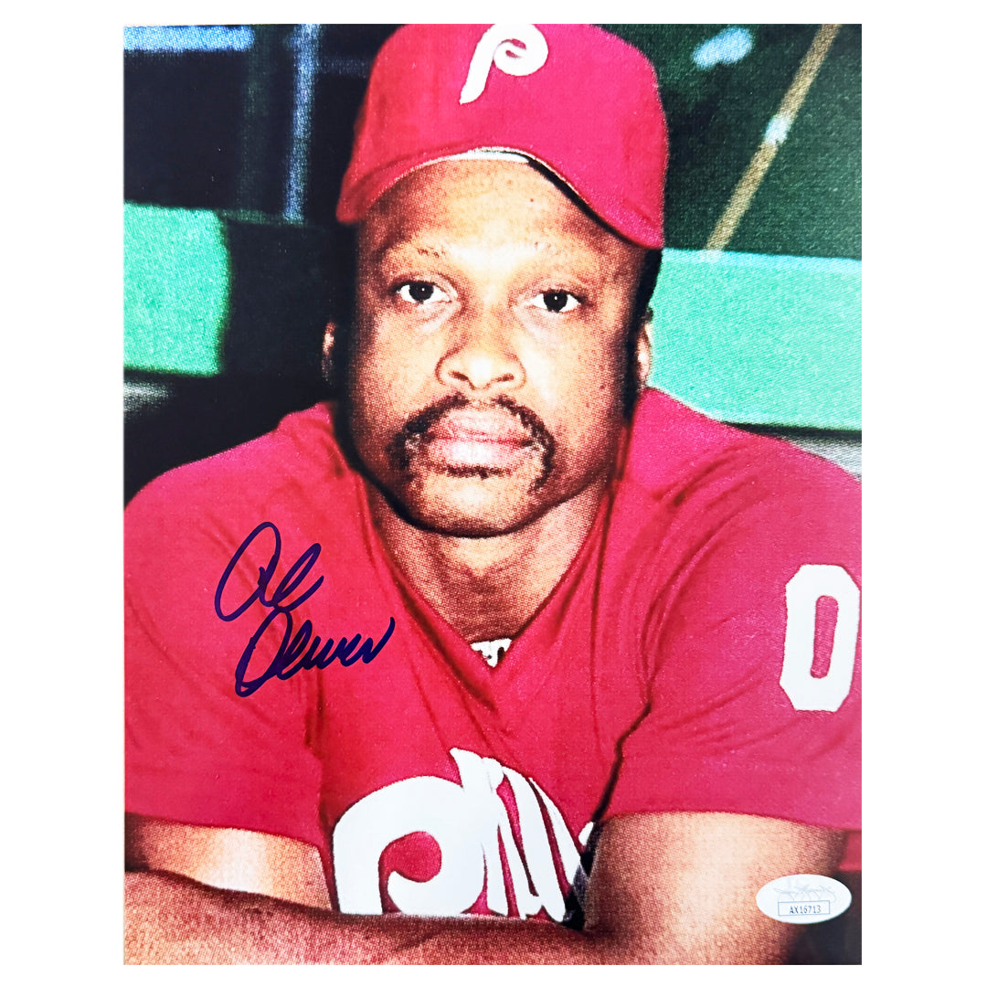 Al Oliver Autographed Philadelphia Phillies Pose 1 Baseball 8x10 Photo with JSA COA - Perfect for Sports Memorabilia Collectors and Phillies Fans Display
