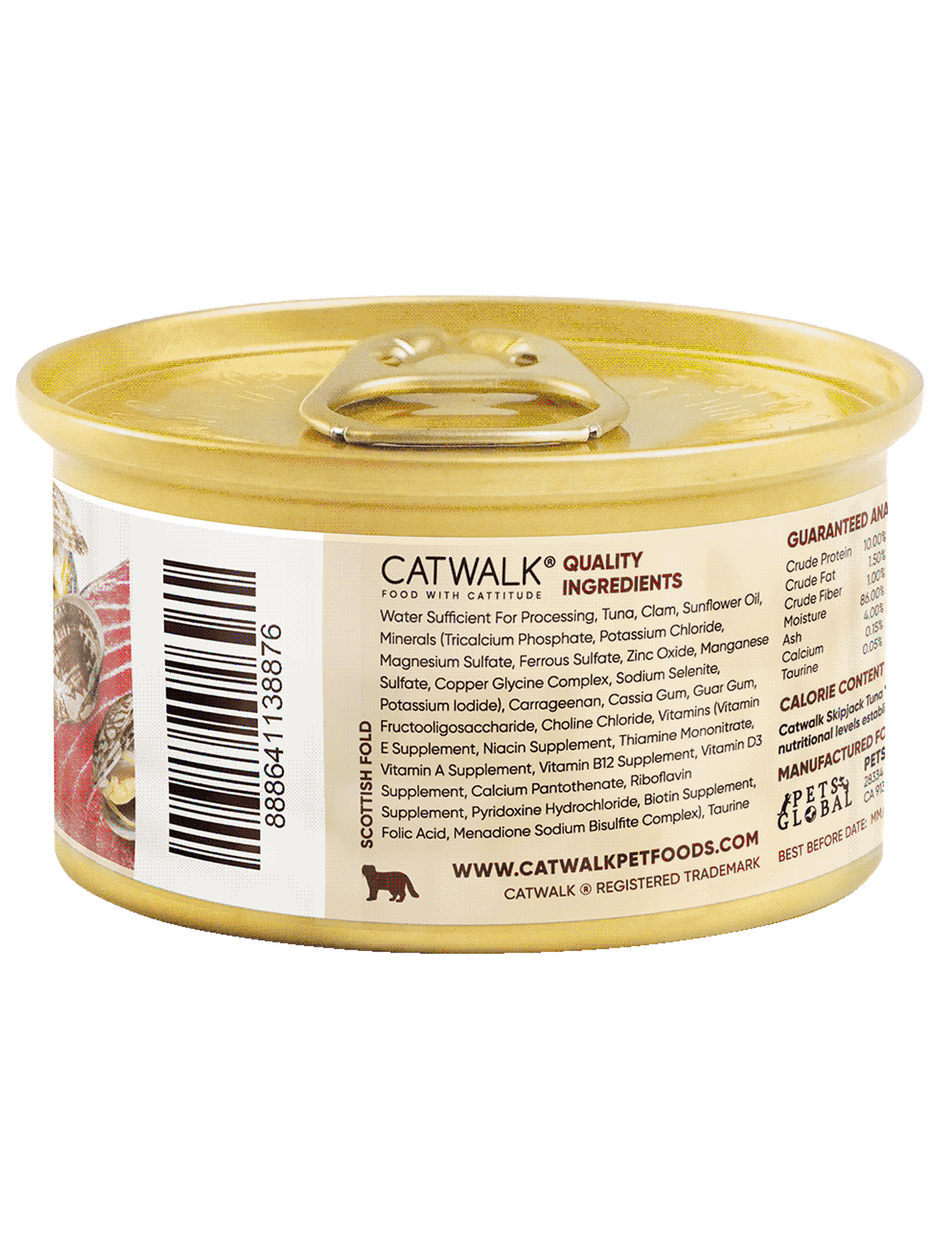 Premium Skipjack Tuna & Baby Clam Entrée in Aspic - Grain-Free Wet Cat Food (80g) - Delicious Meal for Adult & Senior Cats - Perfect for Picky Eaters & Special Occasions
