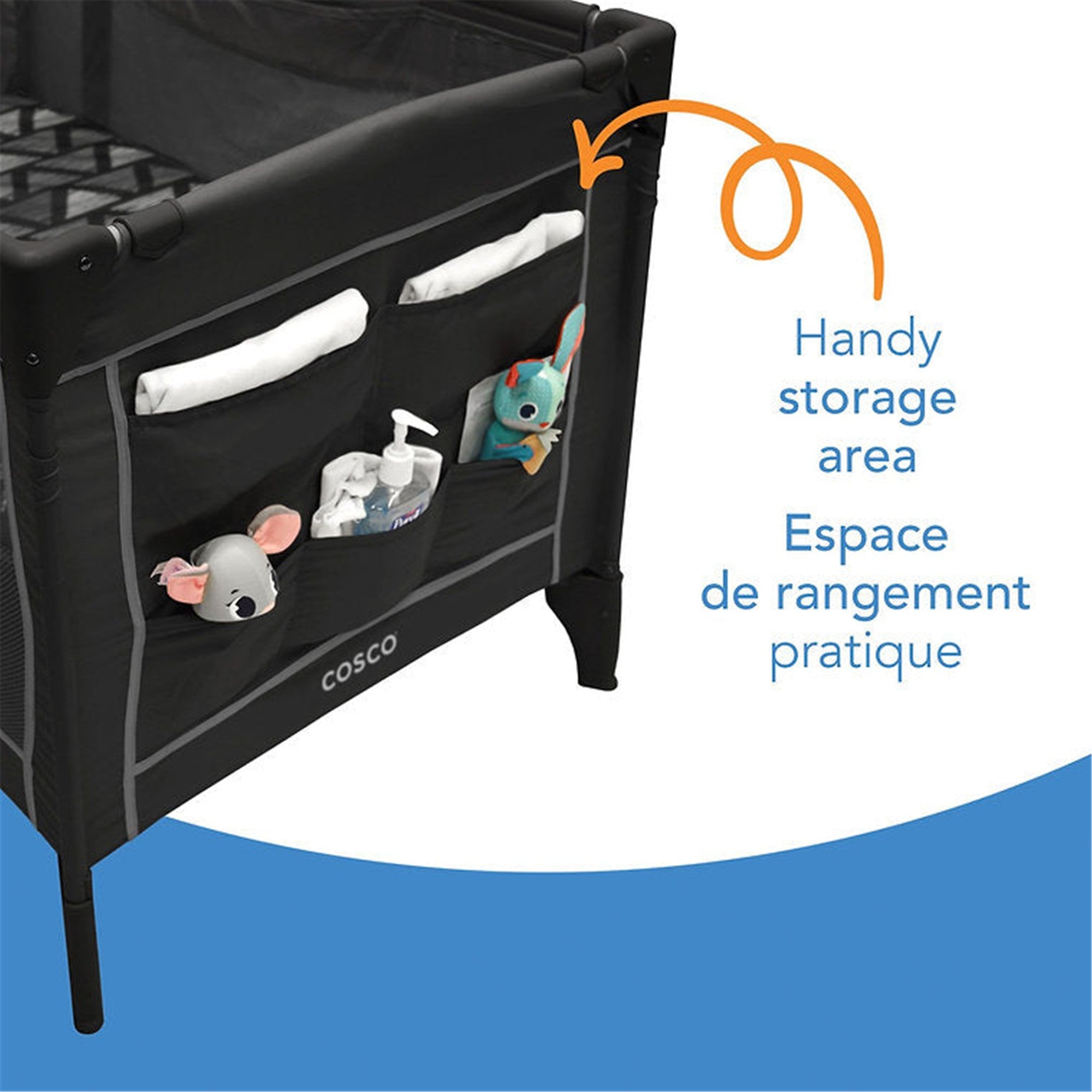Cosco Funsport Plus Playard - Portable Baby Playpen with Canopy & Storage Bag - Ideal for Indoor & Outdoor Use, Travel, Beach, and Backyard Playtime