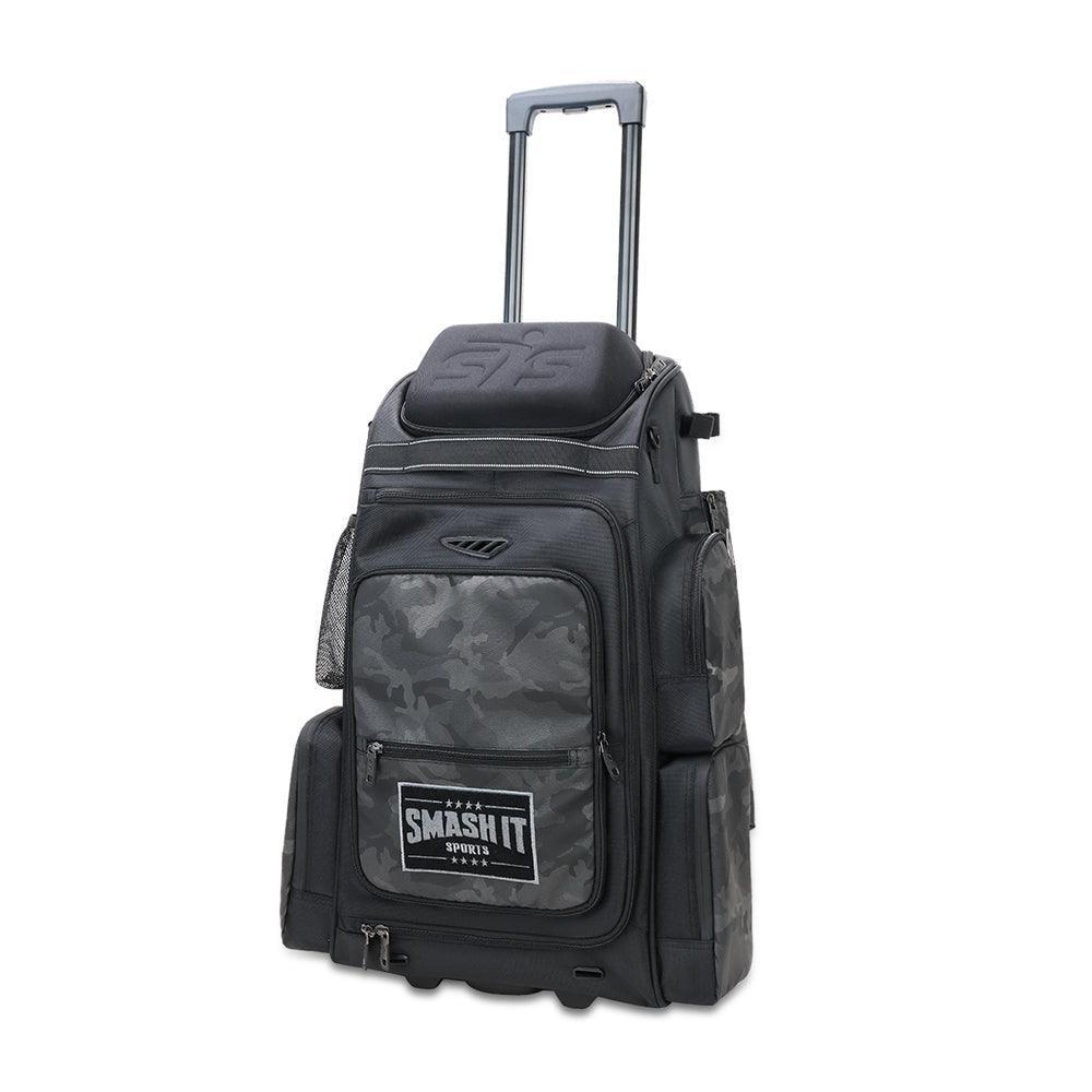 2025 Smash Ops Lil' Guerrilla Hybrid Roller/Bat Pack Bag - Black Camo | Durable Baseball & Softball Equipment Bag for Players & Coaches | Perfect for Games, Practice & Travel