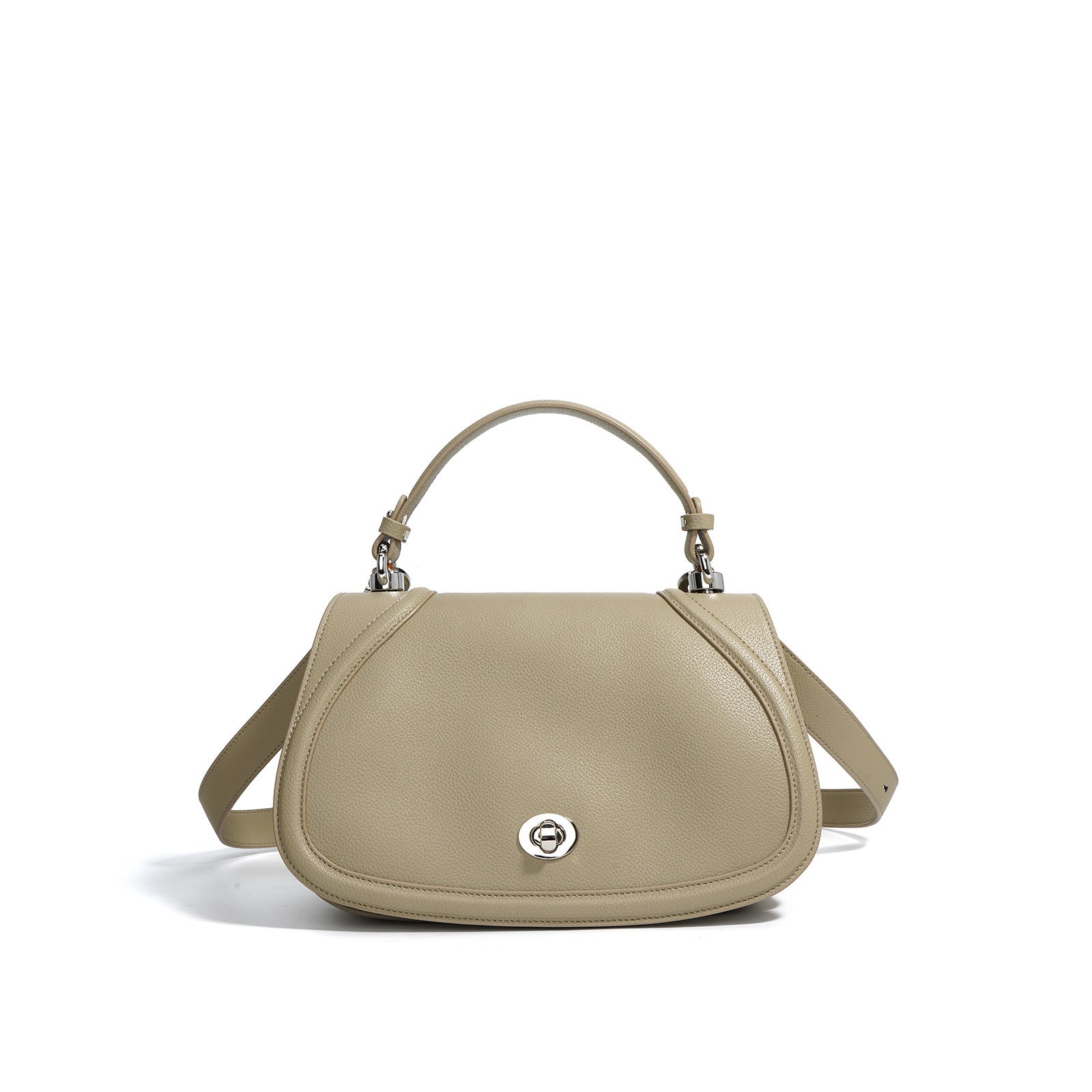 Stylish Curved Flap Saddle Bag for Women - Vintage Leather Crossbody Purse with Adjustable Strap | Perfect for Everyday Use, Travel & Casual Outings