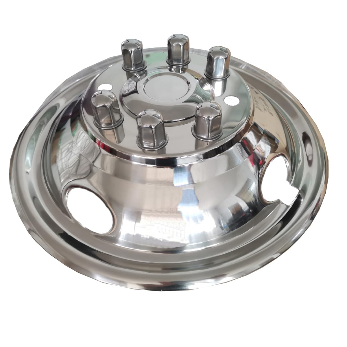 4pcs Front & Rear Polished Stainless Steel Wheel Simulators for 1999-2002 Ford F350 Dually - 16