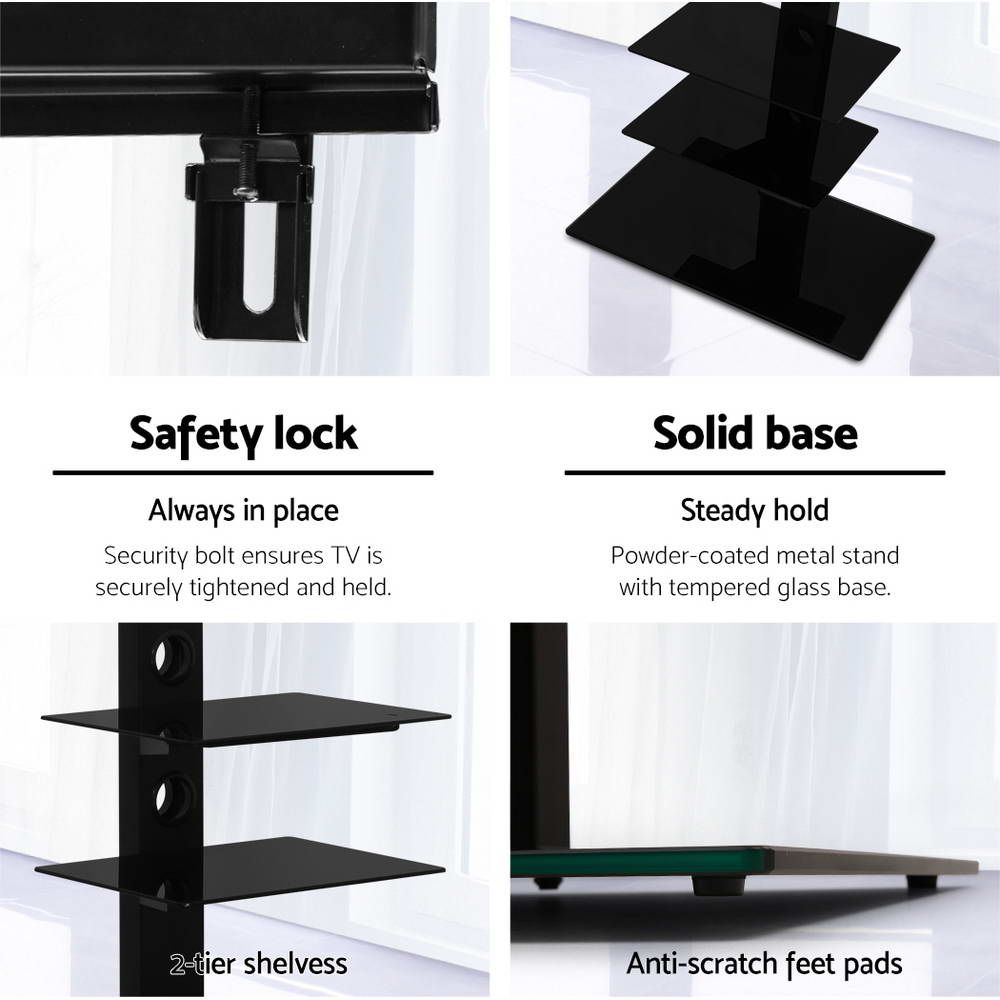 Adjustable TV Floor Stand for 32-70 Inch Screens - Swivel & Height Adjustable TV Mount Bracket - Perfect for Living Room, Bedroom & Home Theater Setup