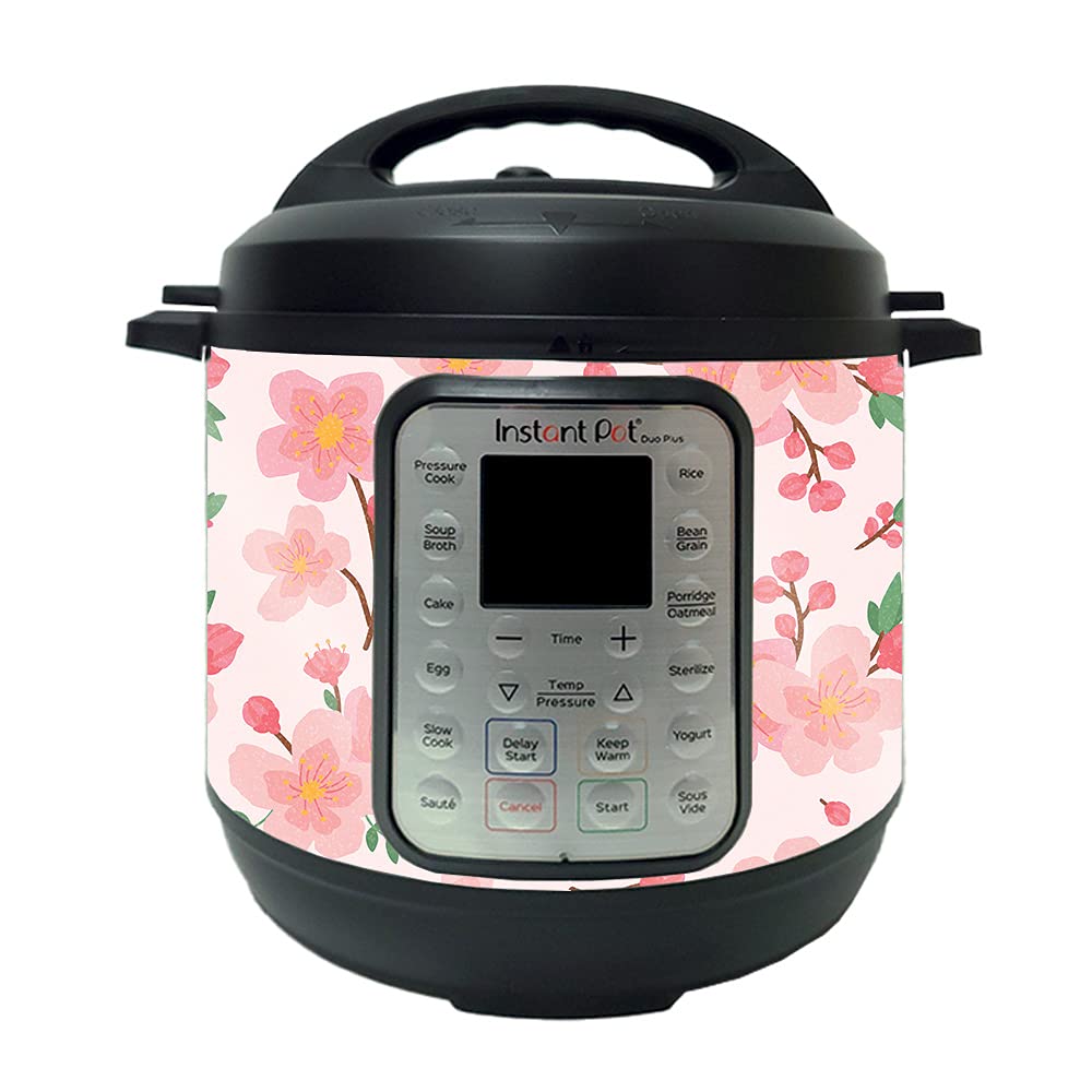 MightySkins Glossy Glitter Vinyl Wrap for Instant Pot Duo 6-QT - Lilies in Bloom Design | Protective & Durable Skin Cover with High-Gloss Finish | Easy to Apply, Remove & Reusable | Made in USA | Perfect for Kitchen Decor & Appliance Personalization