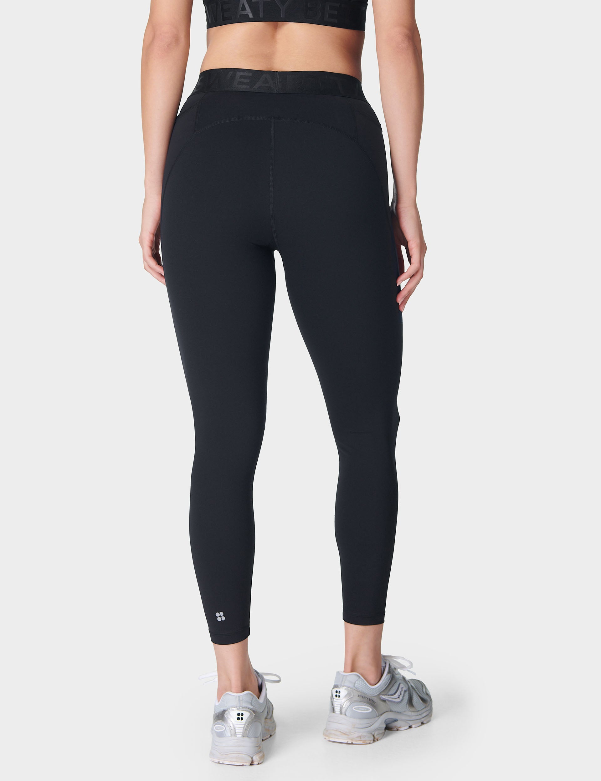 Power 7/8 Elastic Waist Gym Legging - Black Workout Yoga Running Pants for Women | Perfect for Fitness, Lounge & Everyday Wear