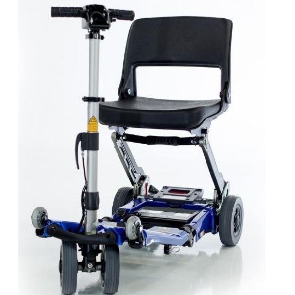 FreeRider USA Luggie Standard 4-Wheel Foldable Mobility Scooter - Lightweight Travel Scooter for Seniors & Adults - Perfect for Airports, Shopping Malls & Outdoor Adventures