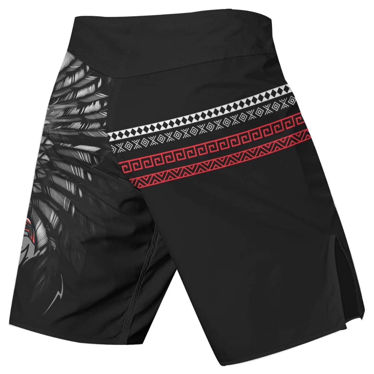 Aztec Print Breathable Jiu Jitsu Shorts for Men - Lightweight Muay Thai Training Shorts with Quick-Dry Fabric - Perfect for MMA, BJJ & Birthday Gifts