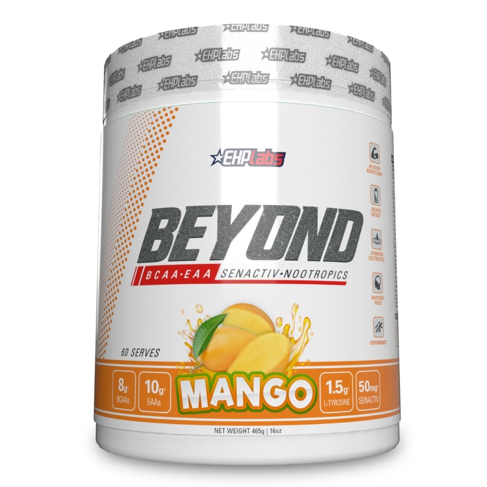 EHP Labs Beyond BCAA+EAA Intra Workout Supplement Powder - 580g (60 Servings) for Muscle Recovery & Endurance | Pre & Post Workout Drink for Athletes & Fitness Enthusiasts