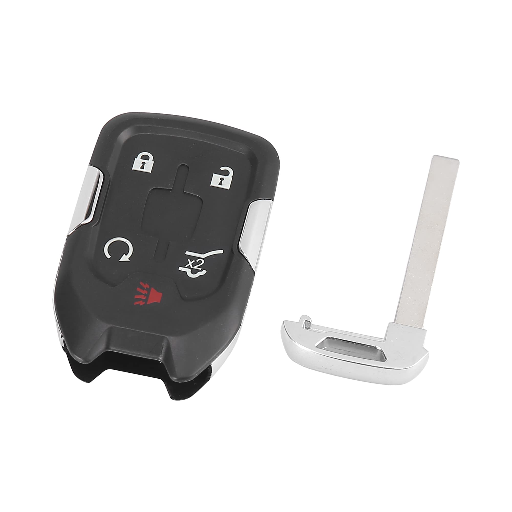 X AUTOHAUX HYQ1AA 315MHz Replacement Keyless Entry Remote Start Smart Car Key Fob for GMC Terrain 2018-2021 (13584502) - 5-Button Keyless Entry Remote with Door Key - Perfect for Key Replacement, Remote Start & Secure Vehicle Access