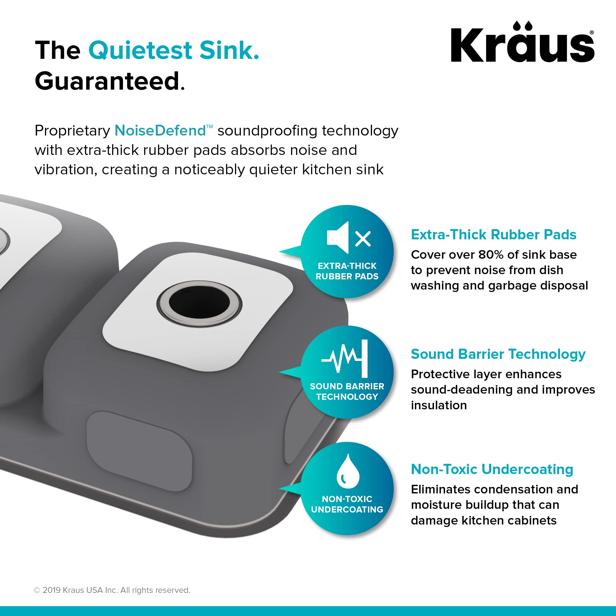 KRAUS KCA-1200 33-inch 16 Gauge Undermount Stainless Steel Kitchen Sink with 18-inch Pull-Down Commercial Style Faucet, Spot Free Finish - Perfect for Modern Home Kitchens and Restaurant-Style Cooking Spaces