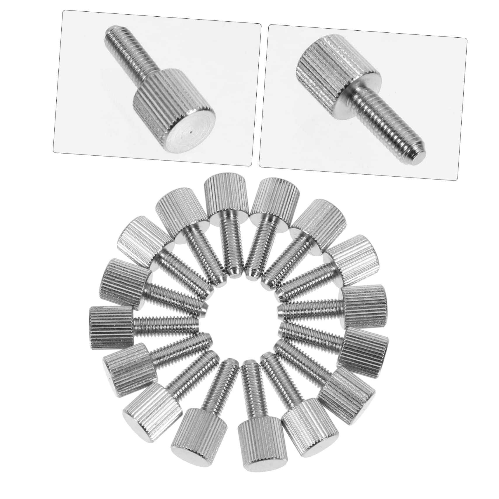 Gatuida 20pcs Iron Knurled Thumbscrews - Self-Tightening PC Case Screws for Computer Builds & Upgrades | Perfect for DIY PC Assembly, Case Modding & Hardware Maintenance