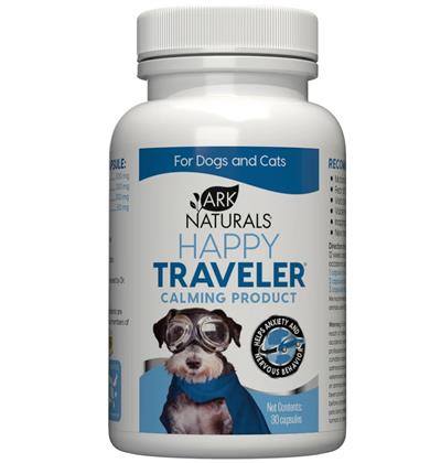 Ark Naturals Happy Traveler Calming Chews for Dogs - 30 Soft Capsules | Anxiety Relief & Stress Support for Travel, Vet Visits & Storms | Natural Herbal Supplement for Pets