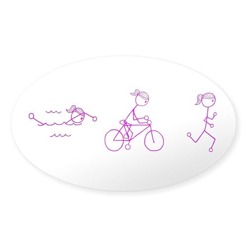 Clear - Triathlon Girl Pink No Words