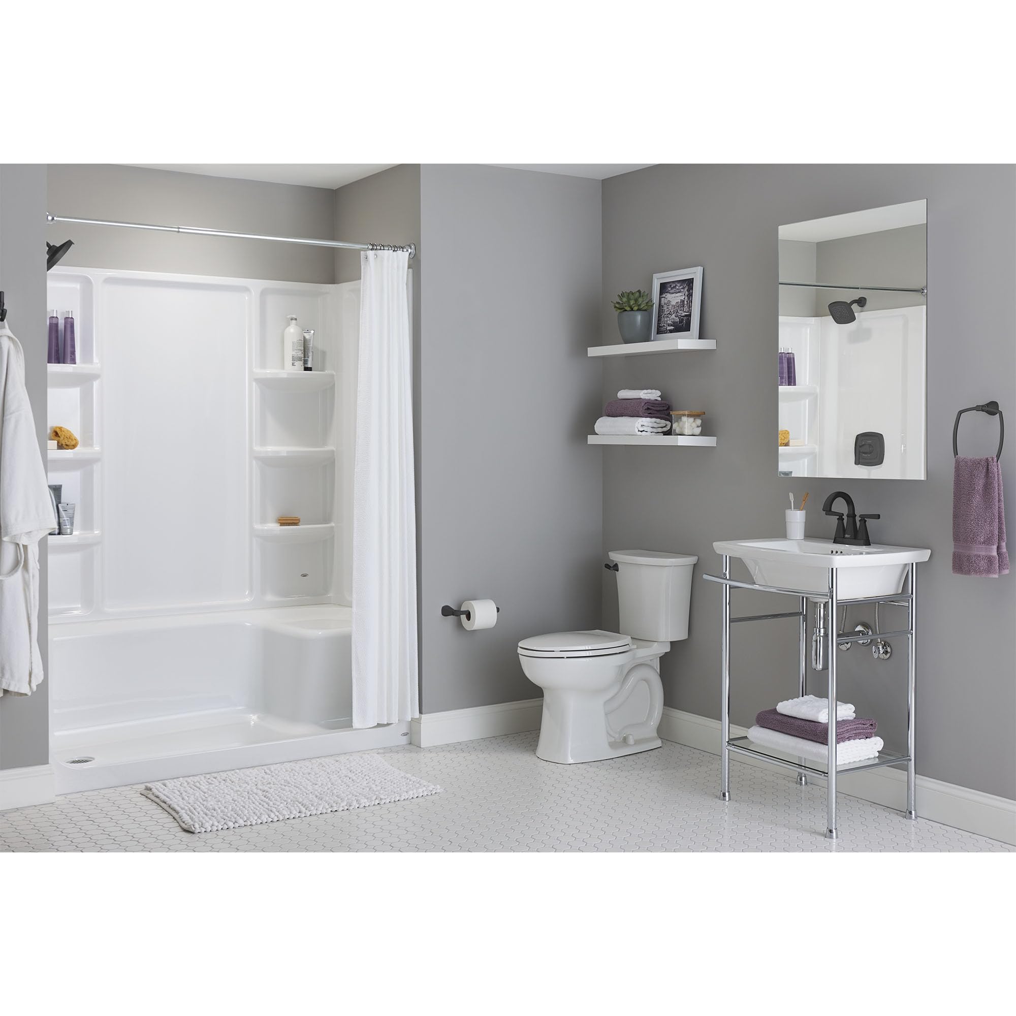 American Standard 7353230.295 Townsend Brushed Nickel Toilet Paper Holder - Durable Bathroom Tissue Roll Dispenser for Home, Office & Commercial Use