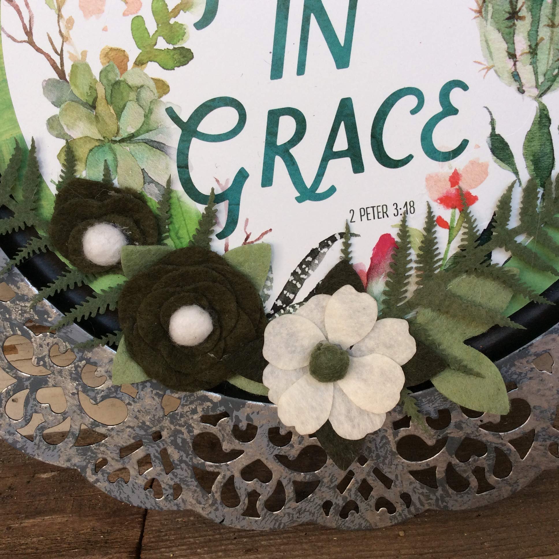 AGD Home Decor - Graceful Greenery Metal Charger Plate for Elegant Dining & Table Setting | Perfect for Weddings, Parties & Holiday Decor