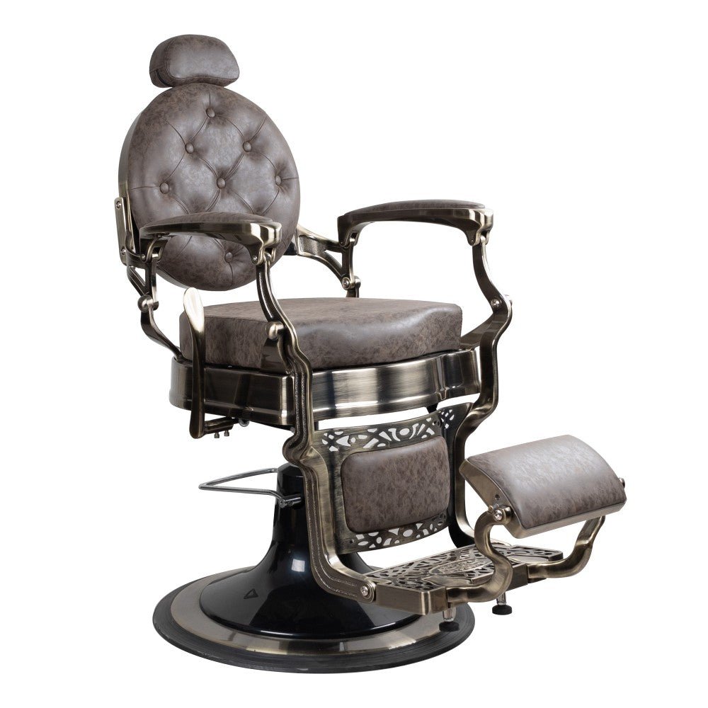Greenlife® Advanced Premium Antique Bronze Barber Chair - Professional Salon Styling Chair for Haircuts & Shaves - Perfect for Barbershops, Salons & Home Grooming Stations