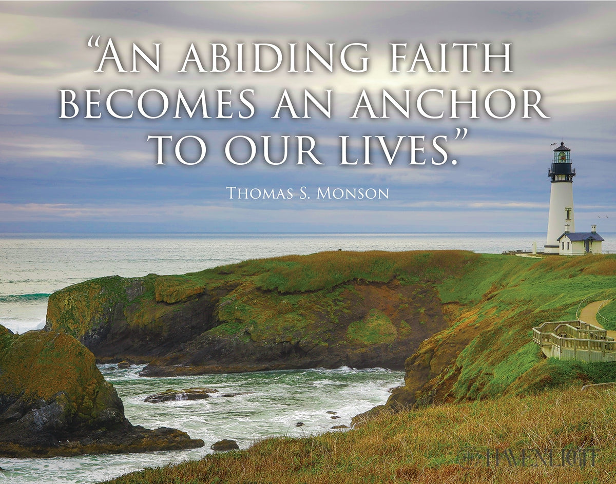 Abiding Faith Motivational Poster - Inspirational Wall Art for Home, Office & Church Decor - Uplifting Christian Quote Print for Spiritual Encouragement