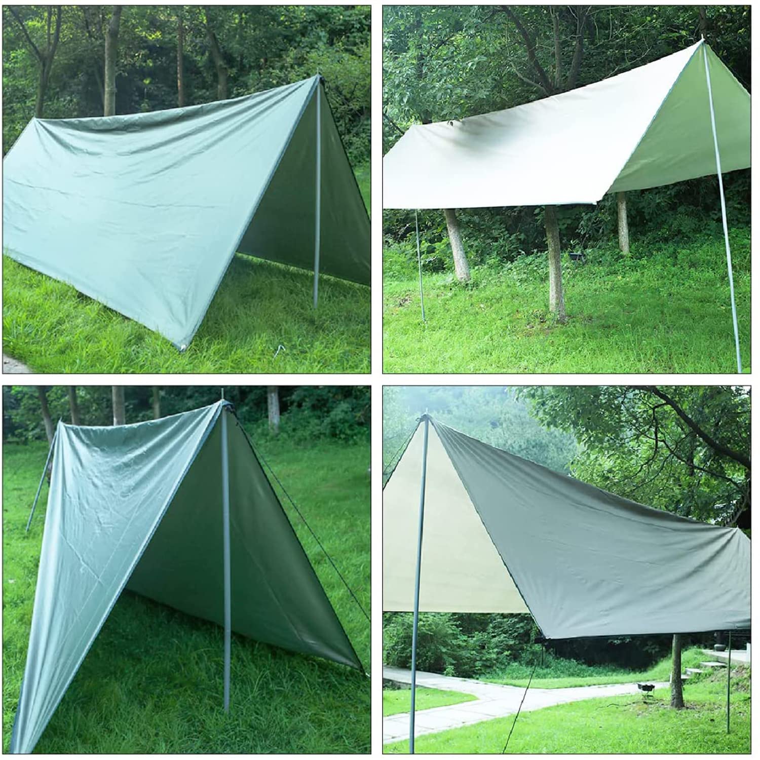 Premium Waterproof Camping Tent Tarp with UV Protection - Lightweight Shelter for Backpacking, Hiking & Hammock - Easy Setup Outdoor Canopy (Blue, Small) | Perfect for Camping Trips, Beach Outings & Backyard Adventures