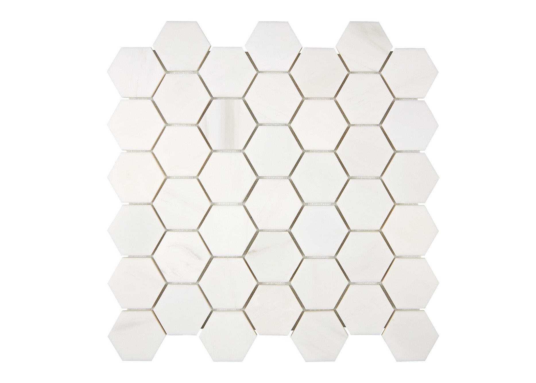 Bianco Dolomite 2 Inch Hexagon Mosaic Tile - Premium Natural Stone for Kitchen Backsplash, Bathroom Floor & Shower Wall