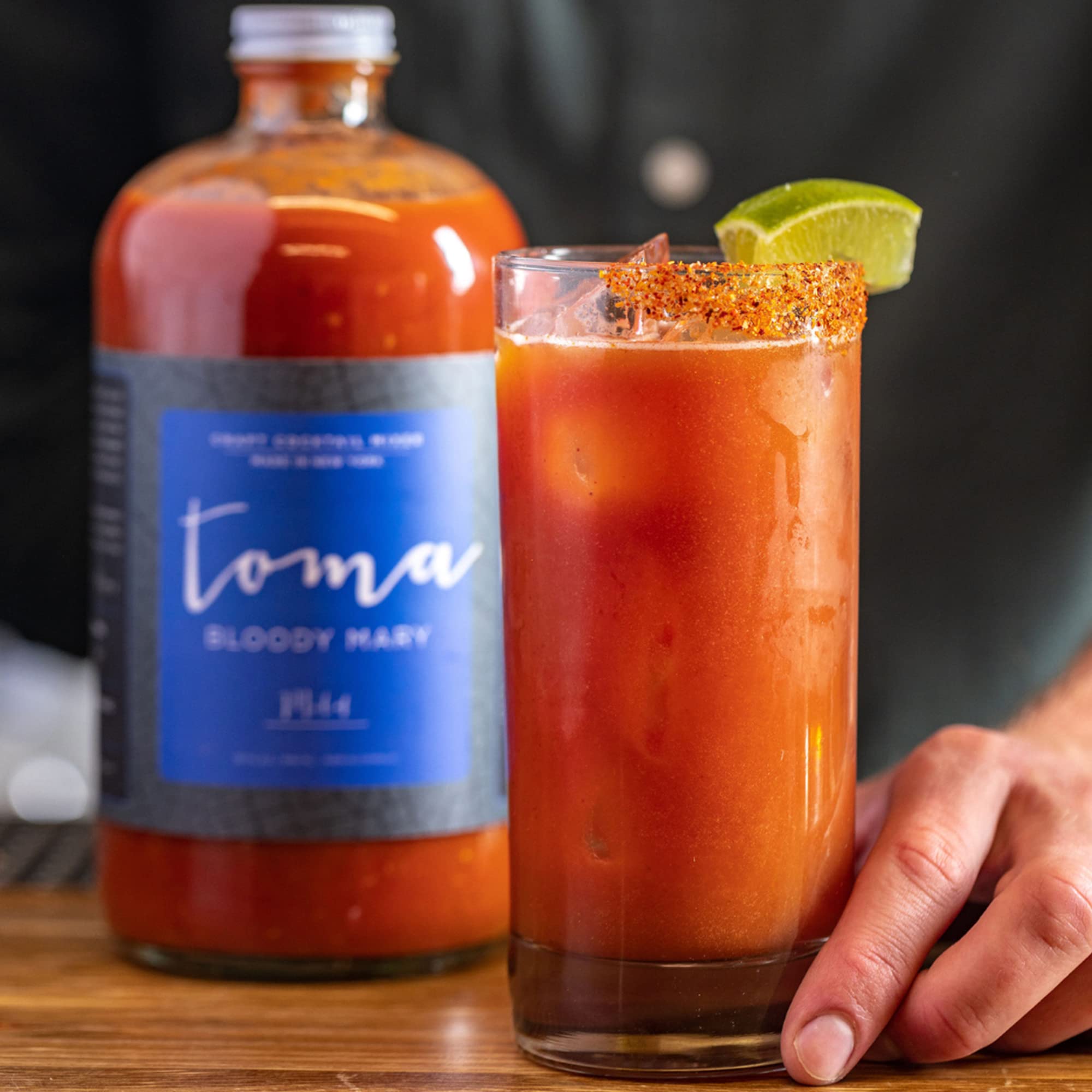 Toma Bloody Mary Craft Cocktail Mixer Variety Pack - Original Spicy & Mild Flavors - Non-Alcoholic, Vegan, Gluten Free, Low Sodium Cocktail Mix - No MSG, Preservatives or Corn Syrup - 32oz (2 Pack) - Perfect for Brunch, Parties & Home Bartending
