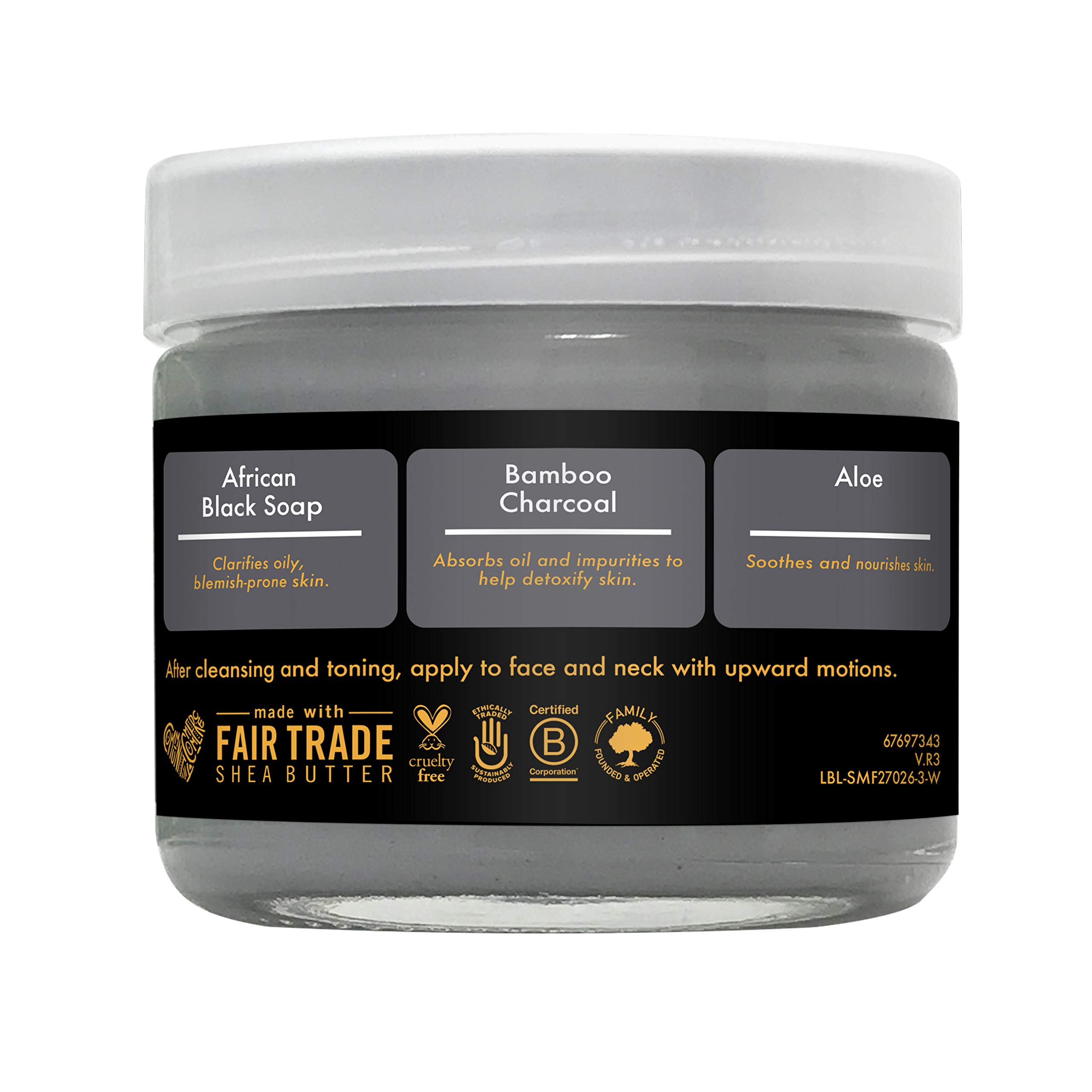 SheaMoisture African Black Soap Face Moisturizer for Acne-Prone Skin - 2 oz with Shea Butter | Oil-Free Hydration for Clear Skin | Day & Night Use for Men & Women