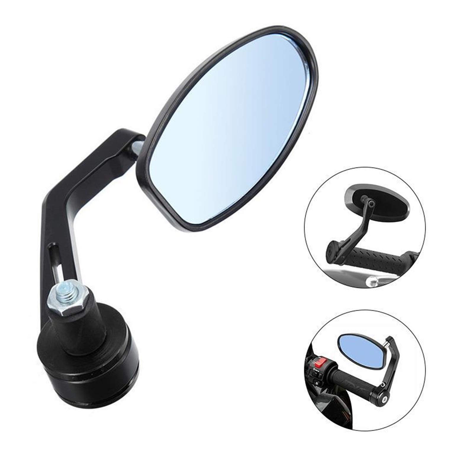 Retro Motorcycle Mirrors 2pcs - Durable Adjustable Anti-Glare for Cruisers & Cafe Racers