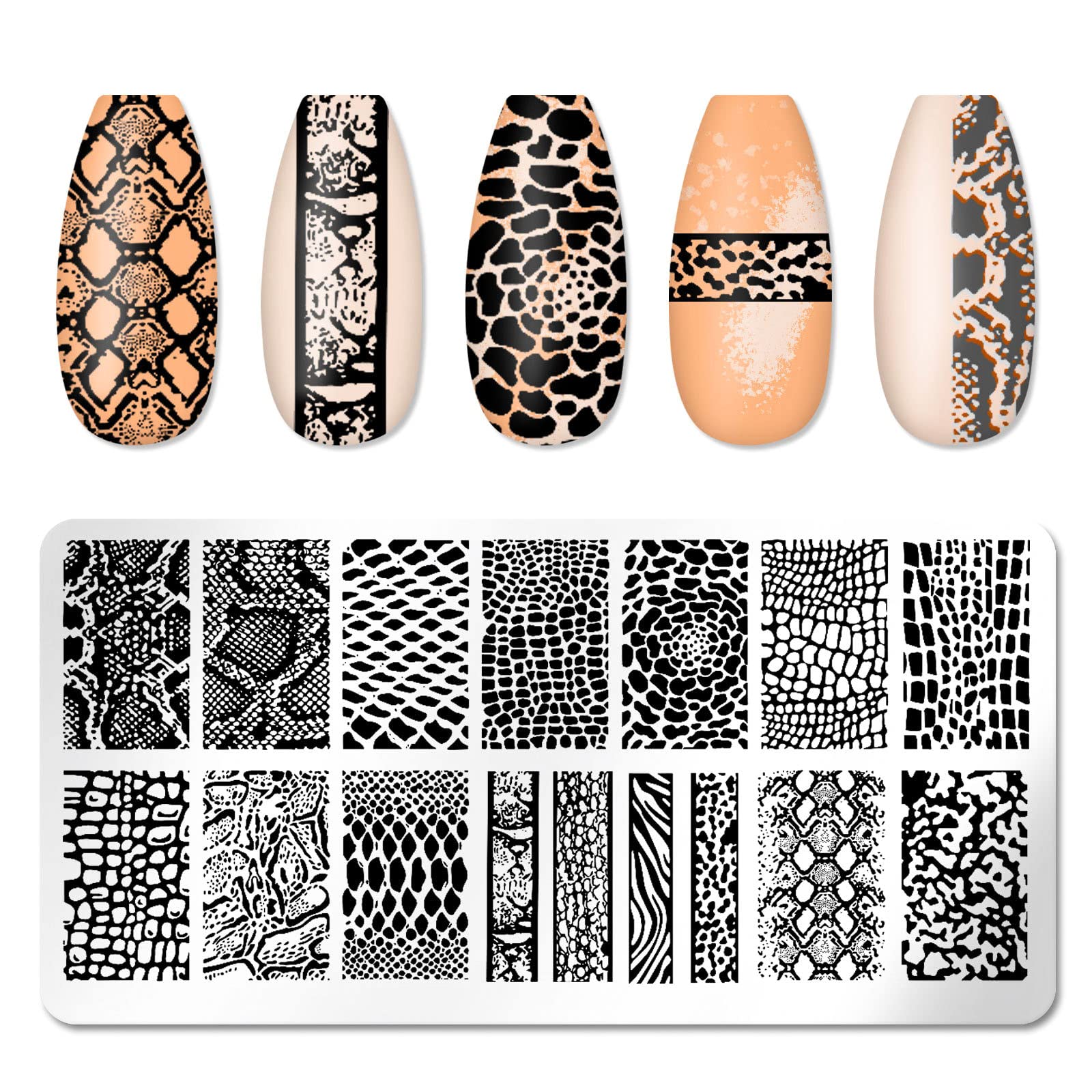 JERCLITY 6pc Nail Art Stamping Kit with Butterfly, Heart & Flower Designs - Professional Nail Stamping Plates for Manicures, Perfect for Holidays & Special Occasions