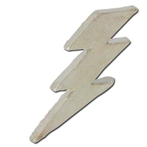 StockPins Lightning Bolt Lapel Pins - Set of 50 Silver or Gold Enamel Pins - Bulk Party Favors for Team Events, Cosplay Costumes & Fashion Accessories - Made in USA - Perfect for Superhero Themes, Award Ceremonies & Group Gifts