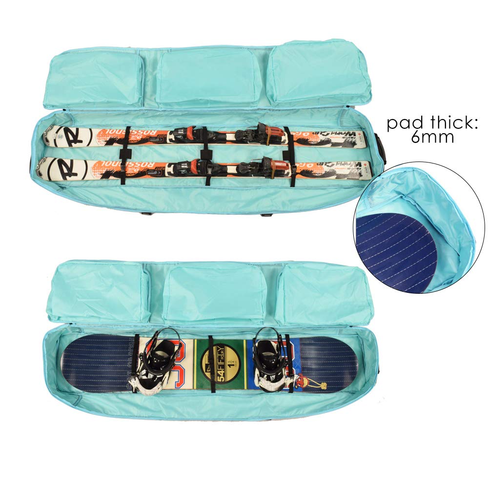 Premium Padded Ski Boot & Helmet Bag with Wheels - Large Snowboard Travel Bag for Skiing, Snowboarding & Winter Sports Gear Storage - Perfect for Air Travel, Resort Trips & Equipment Transport