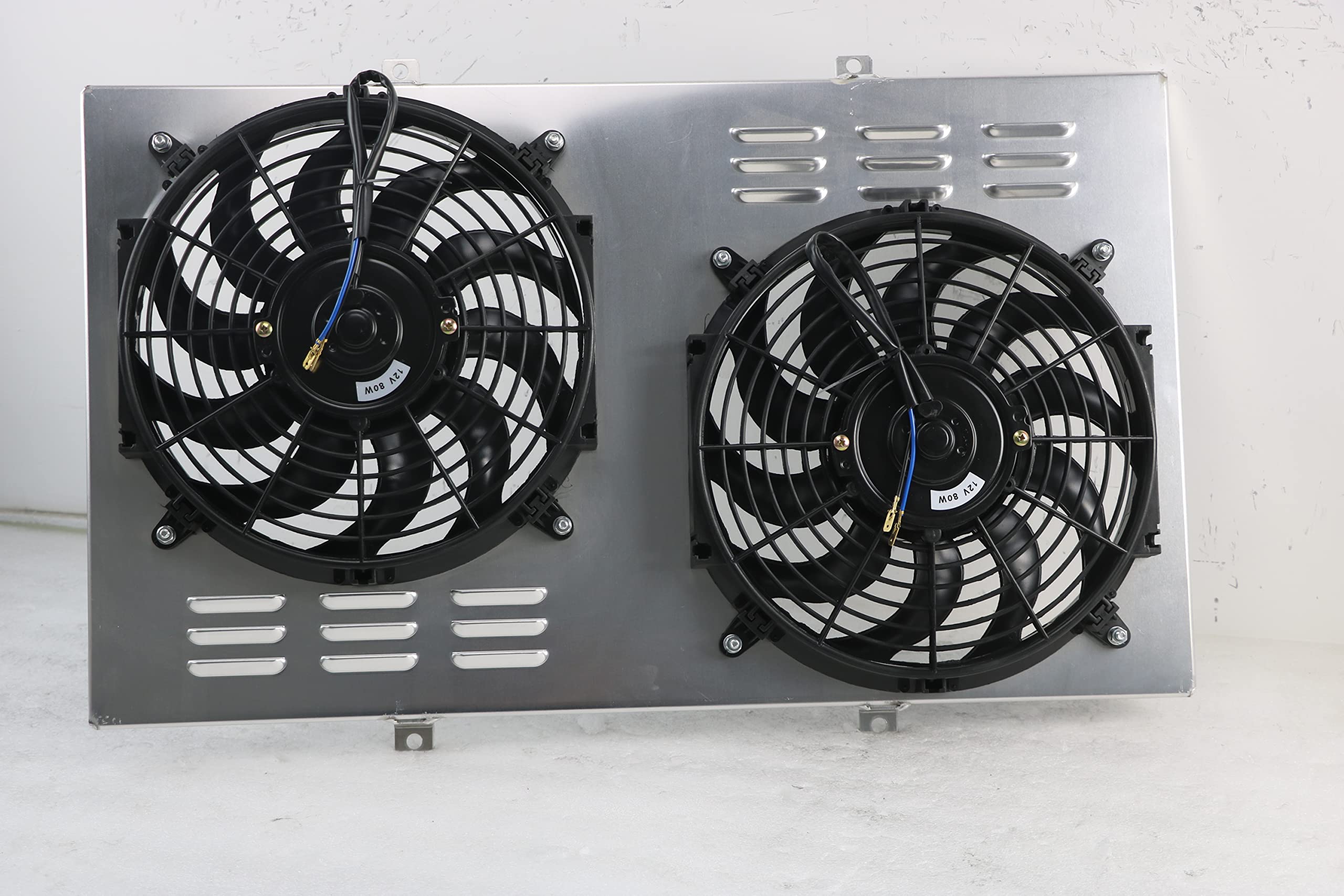 Alloyworks Aluminum Fan Shroud Thermostat Relay Kit for 1967-1972 Chevy C/K C10 C20 K10 K20 Pickup Suburban Truck & Blazer - GMC Jimmy Van Radiator Cooling System Upgrade (Radiator Not Included, CC369) - Perfect for Classic Car Restoration & Hot Weather Performance