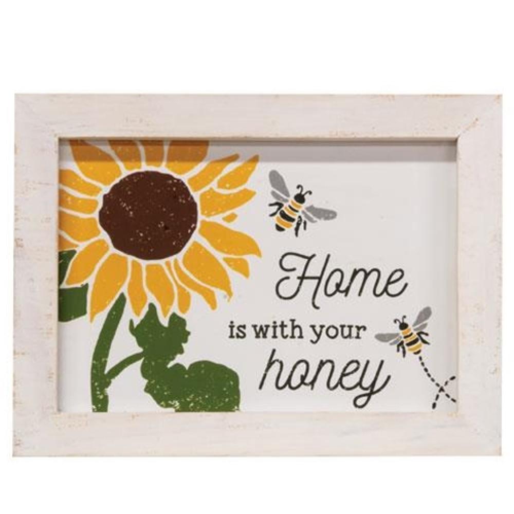 Home is With Your Honey Frame - Personalized Family Photo Frame for Home Decor, Wedding & Anniversary Gifts | Perfect for Living Room, Bedroom & Office Display