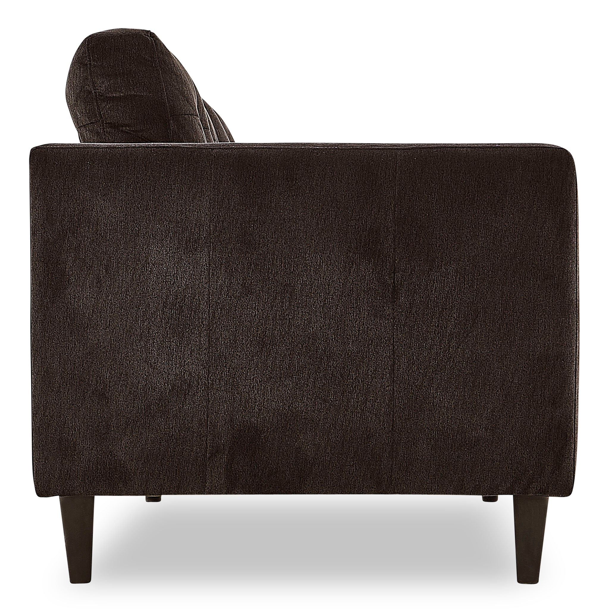 Anthena Loveseat Dark Chocolate Brown - Stylish and Comfortable Small Sofa for Living Room, Bedroom, or Office