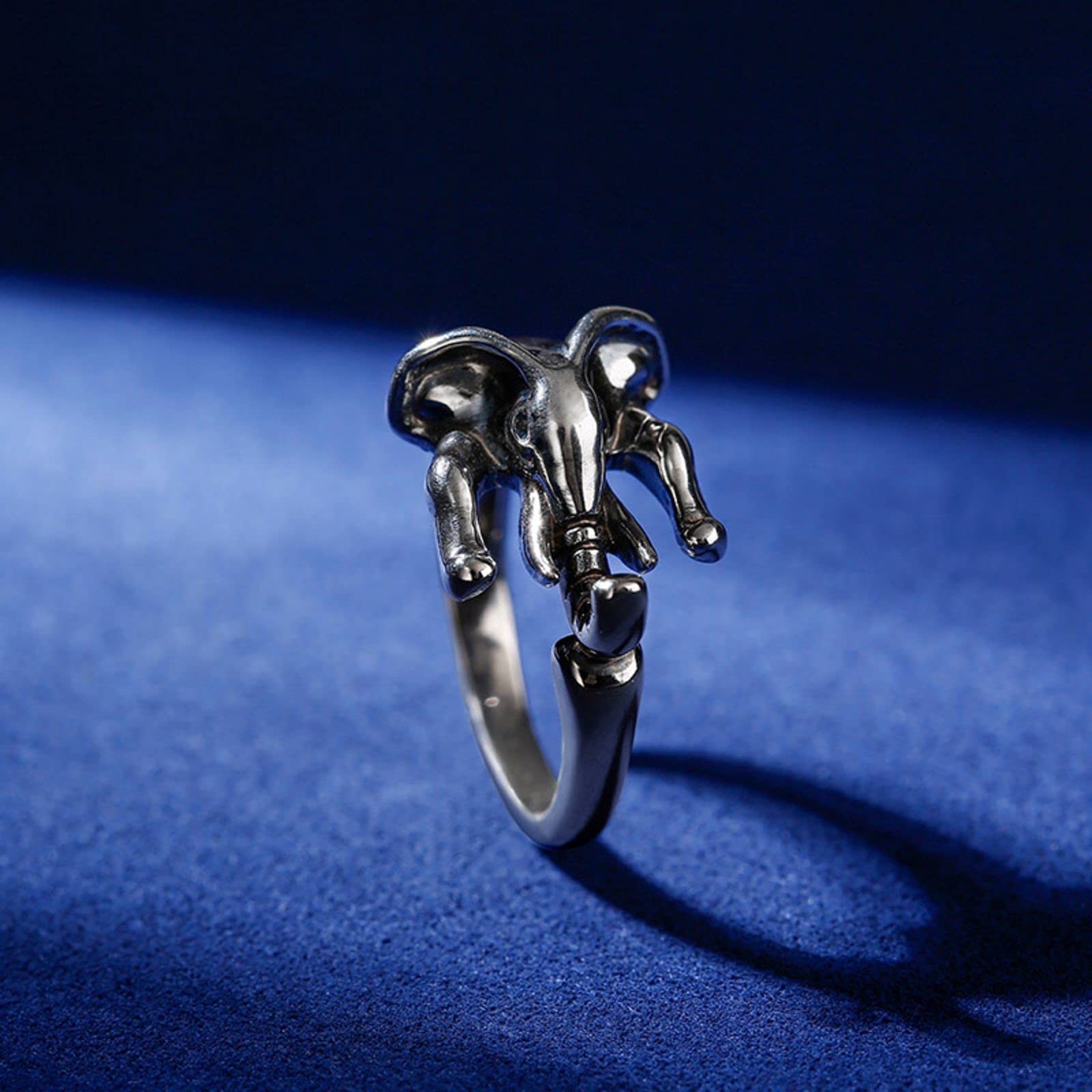 Jeulia Sterling Silver Skull Rings for Men & Women - Gothic Spider, Elephant, Mouse & Pirate Skull Biker Band - Punk Halloween Jewelry Gift for Couples | Perfect for Biker Events, Gothic Fashion & Alternative Style Outfits