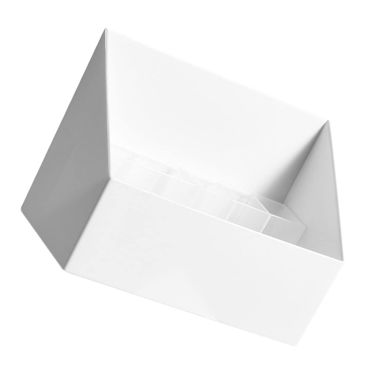 OSALADI Japanese Style Makeup Organizer - White Plastic Cosmetic Storage Case for Office & Home