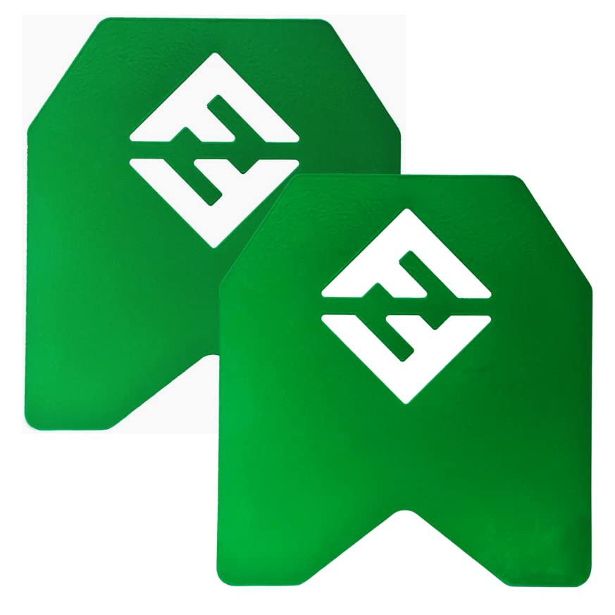 F&F Steel Designs 18.75LB Weight Plate Set (Pair, 40LB Total) - Green Steel Plates for Weighted Vests - High-Intensity Training Equipment for CrossFit, Strength Training & Home Workouts - Perfect for Tactical Training, Fitness Challenges & Outdoor Exercises