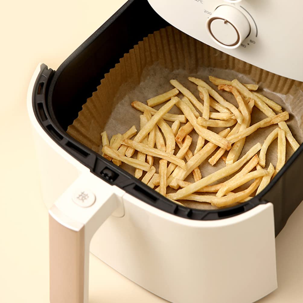 80pcs Air Fryer Paper Liners - Oil-Proof Baking & Steaming Paper Pads for Kitchen, Air Fryer, Oven & Microwave - Non-Stick Cooking & Food Prep Accessories - Perfect for Roasting, Grilling & Healthy Meal Prep