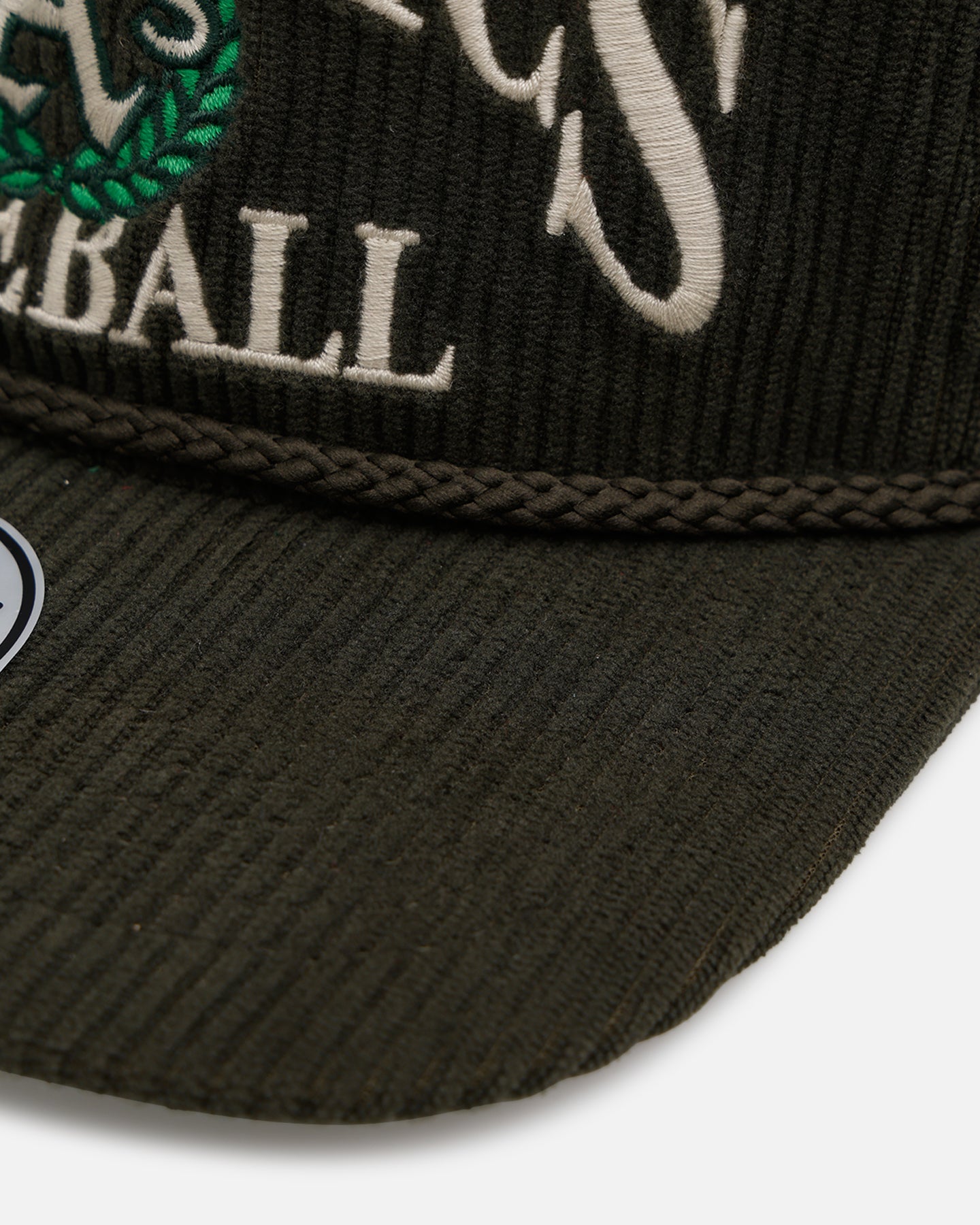 47 Brand Oakland Athletics 'Pitchout' 47 Hitch Corduroy Snapback Hat - Green Baseball Cap for Men & Women - Perfect for Games, Fan Gear & Streetwear Fashion