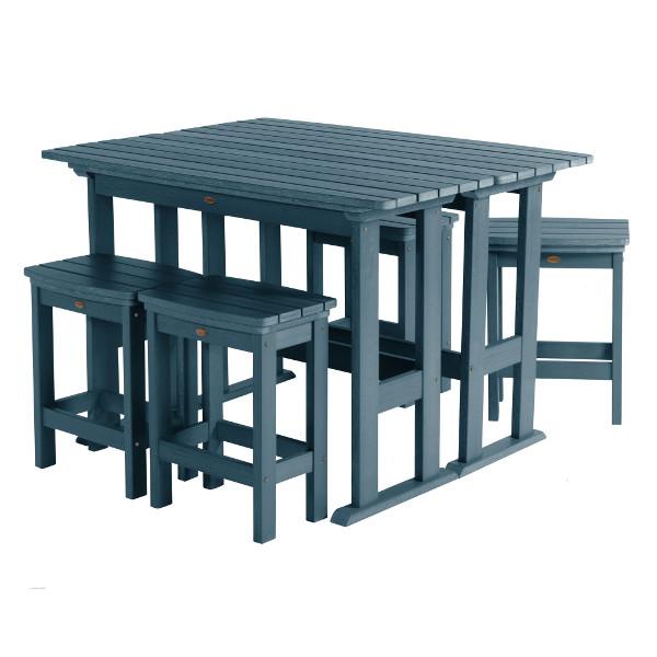 Lehigh 6-Piece Counter Height Balcony Patio Set - Outdoor Dining & Relaxing Furniture for Small Spaces