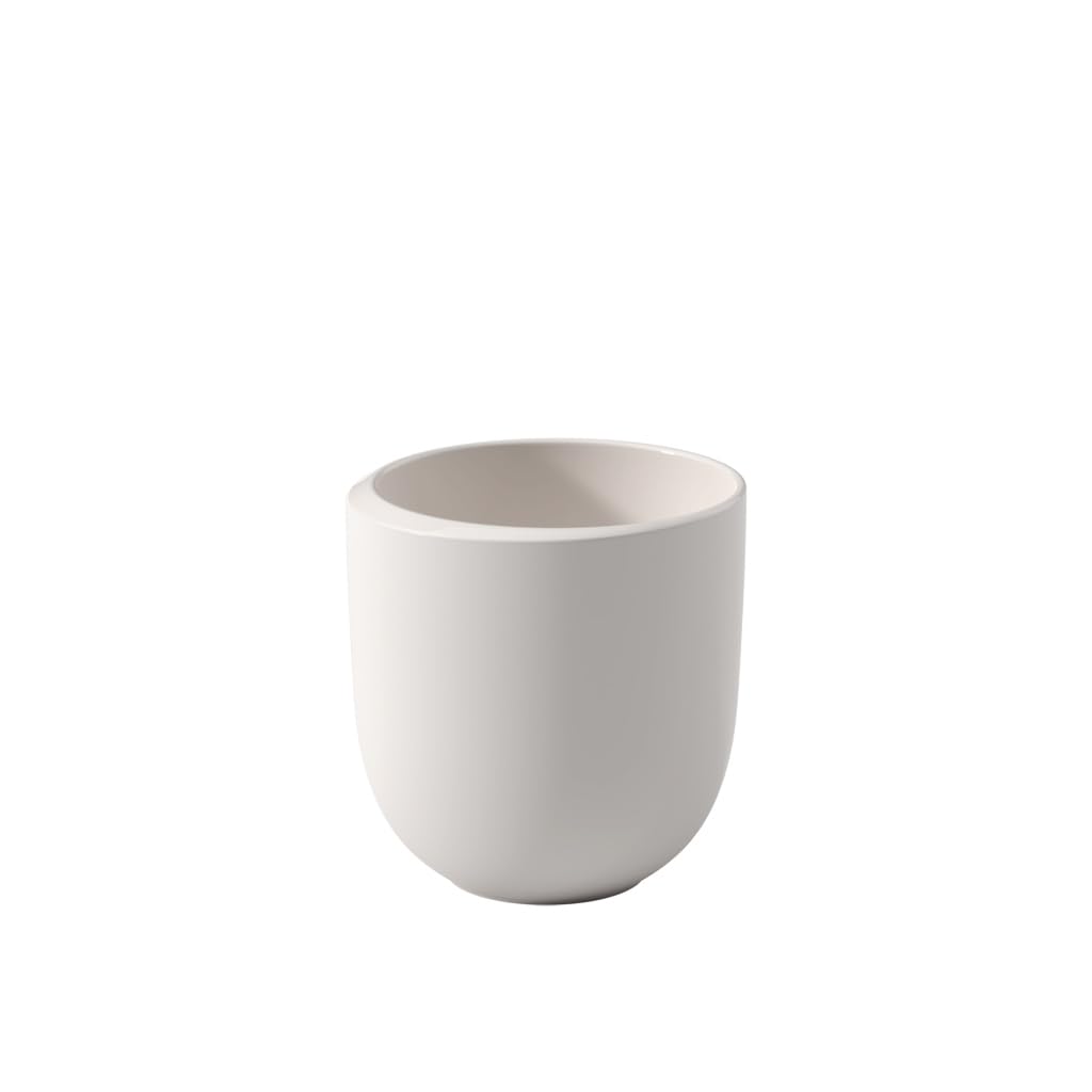 Villeroy & Boch NewMoon Handle-Free Mug - Premium Porcelain Coffee & Tea Cup, Modern White Design, Dishwasher Safe - Perfect for Home, Office & Cafe Use
